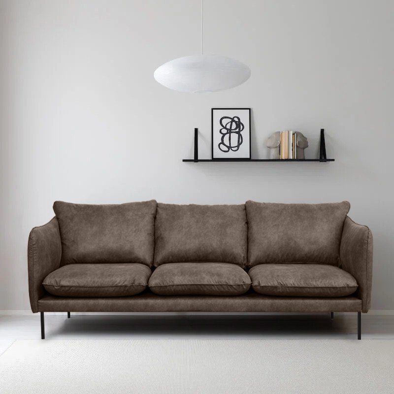 auf minimalistisches 3-Sitzer schlanken Skalle, Design andas Metallfüßen