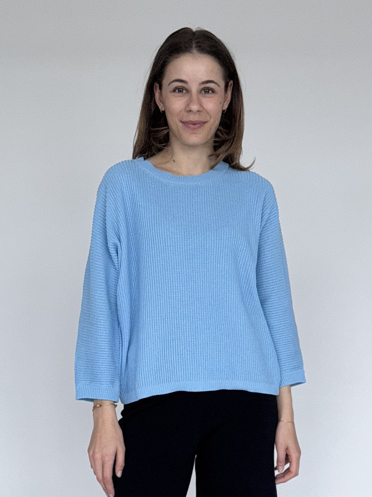 Zuckerwatte 3/4 Arm-Pullover Rippstrick, aus weicher günstig online kaufen