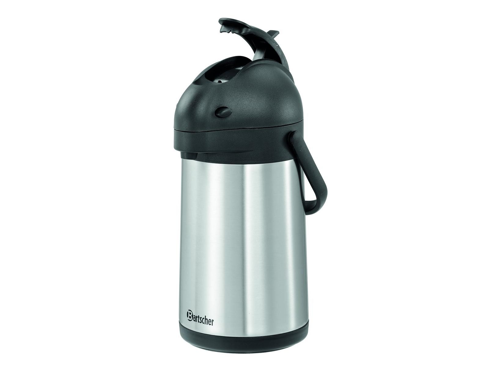 Bartscher Pump-Isolierkanne Isolierpumpkanne 1,9 l Edelstahl, für Kaffeemaschine Aurora 22, 190117