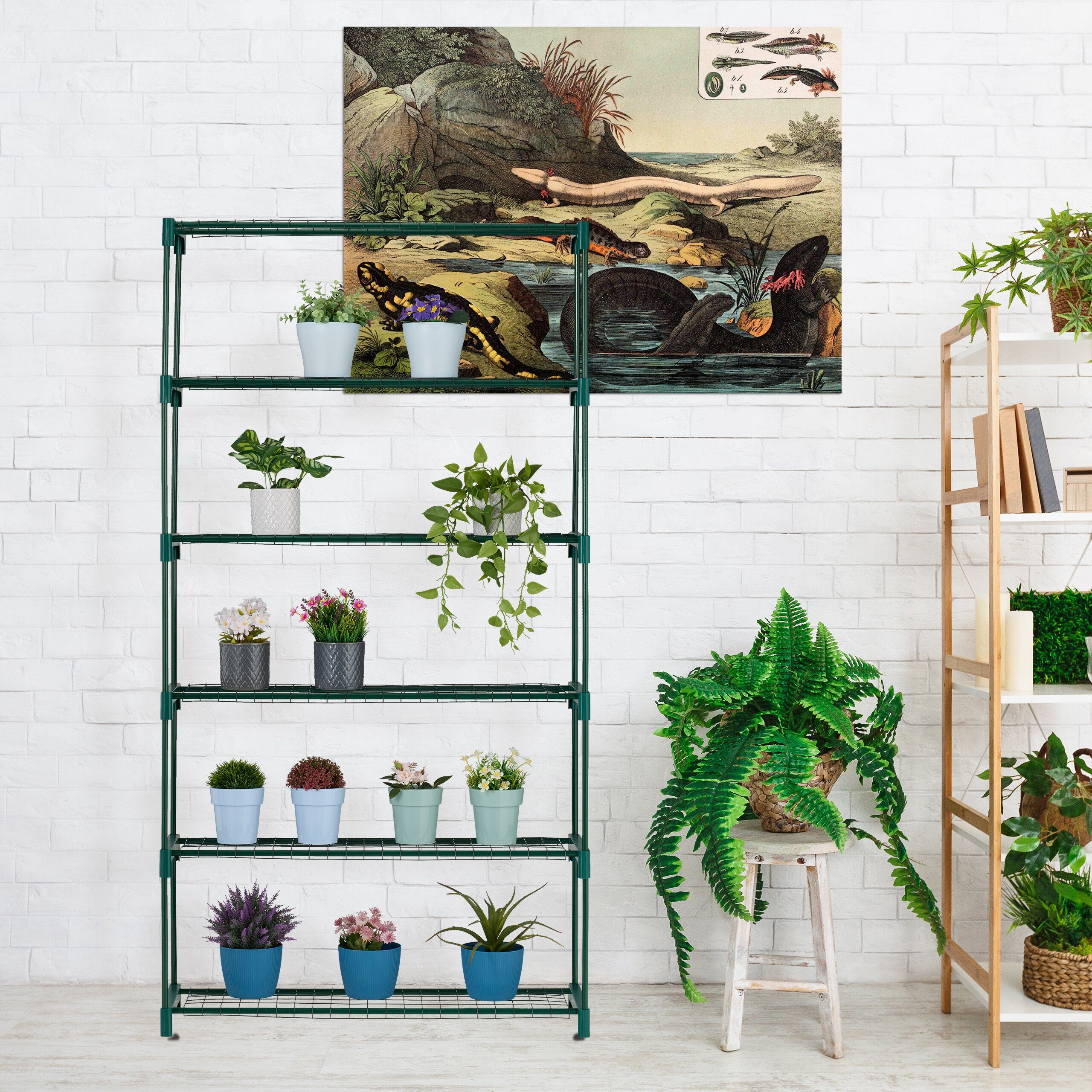 relaxdays Blumenständer Pflanzenregal 6 Ablagen günstig online kaufen