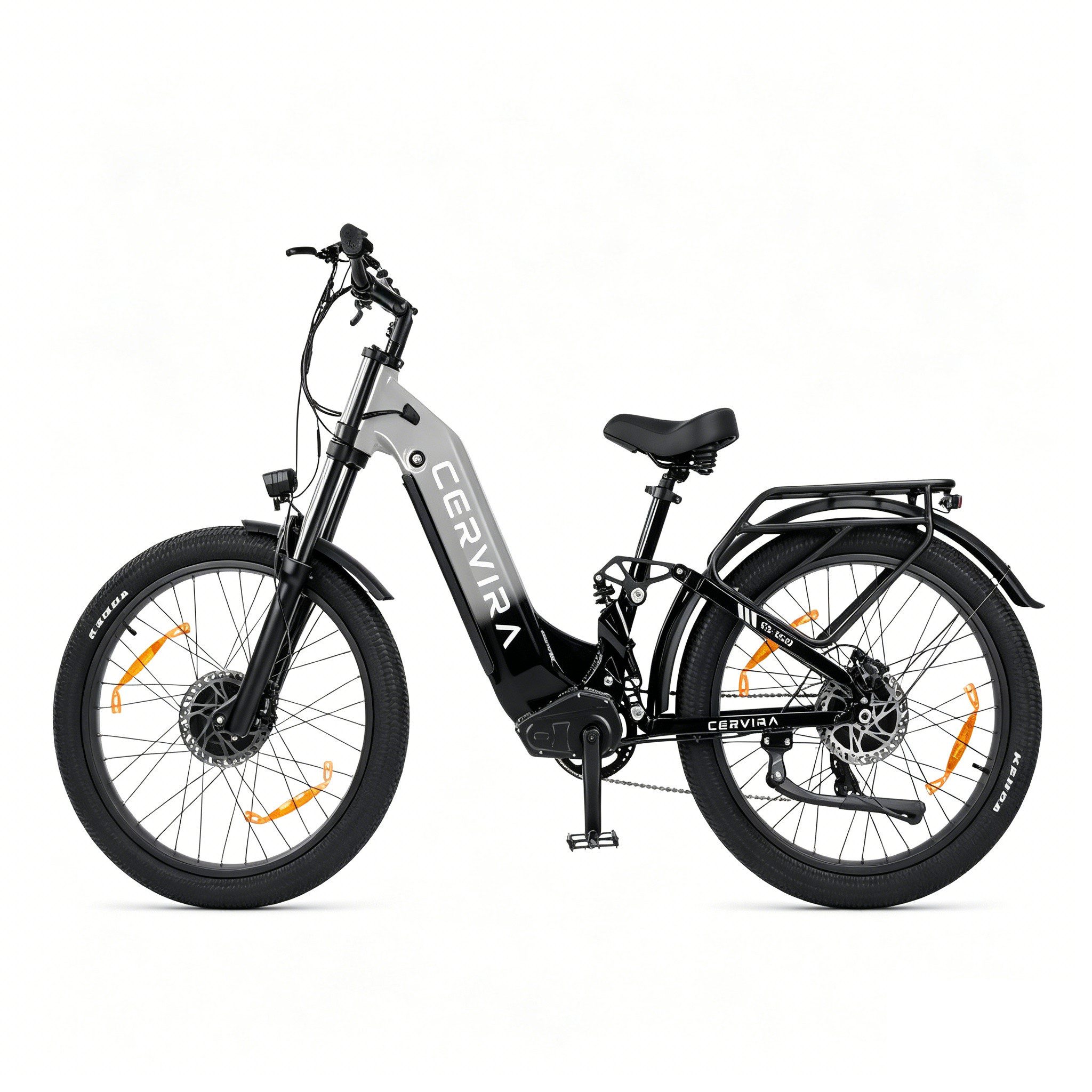 PixelPilot E-Bike E-Bike Fatbike mit 250W Dual-Antrieb, Samsung Akku & 25km/h, 7 Gang, Mittelmotor, 960 Wh