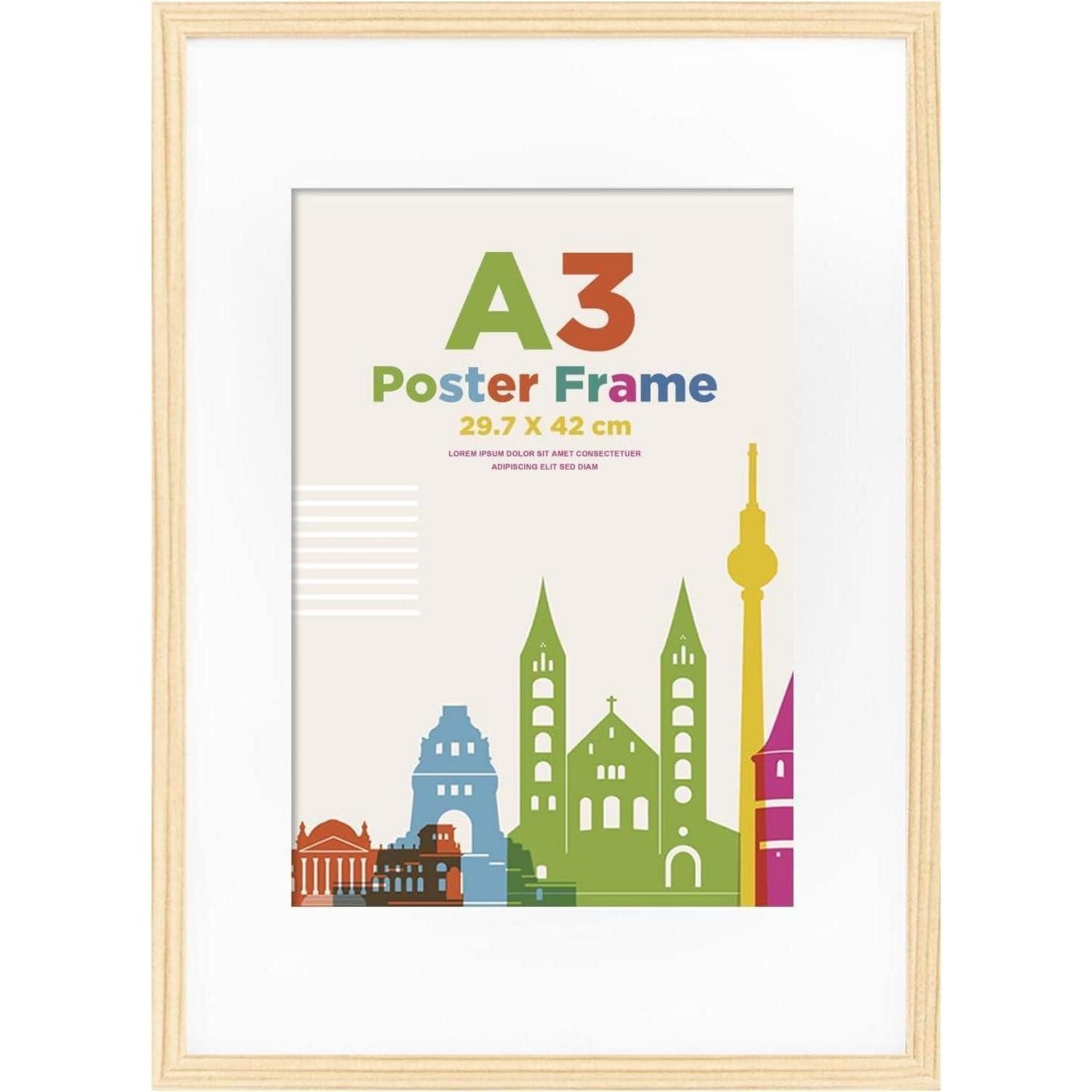 LuxusKollektion Einzelrahmen Bilderrahmen 20x25 cm Weiß 4er-Set Holz-Verbund mit echtem Glas für