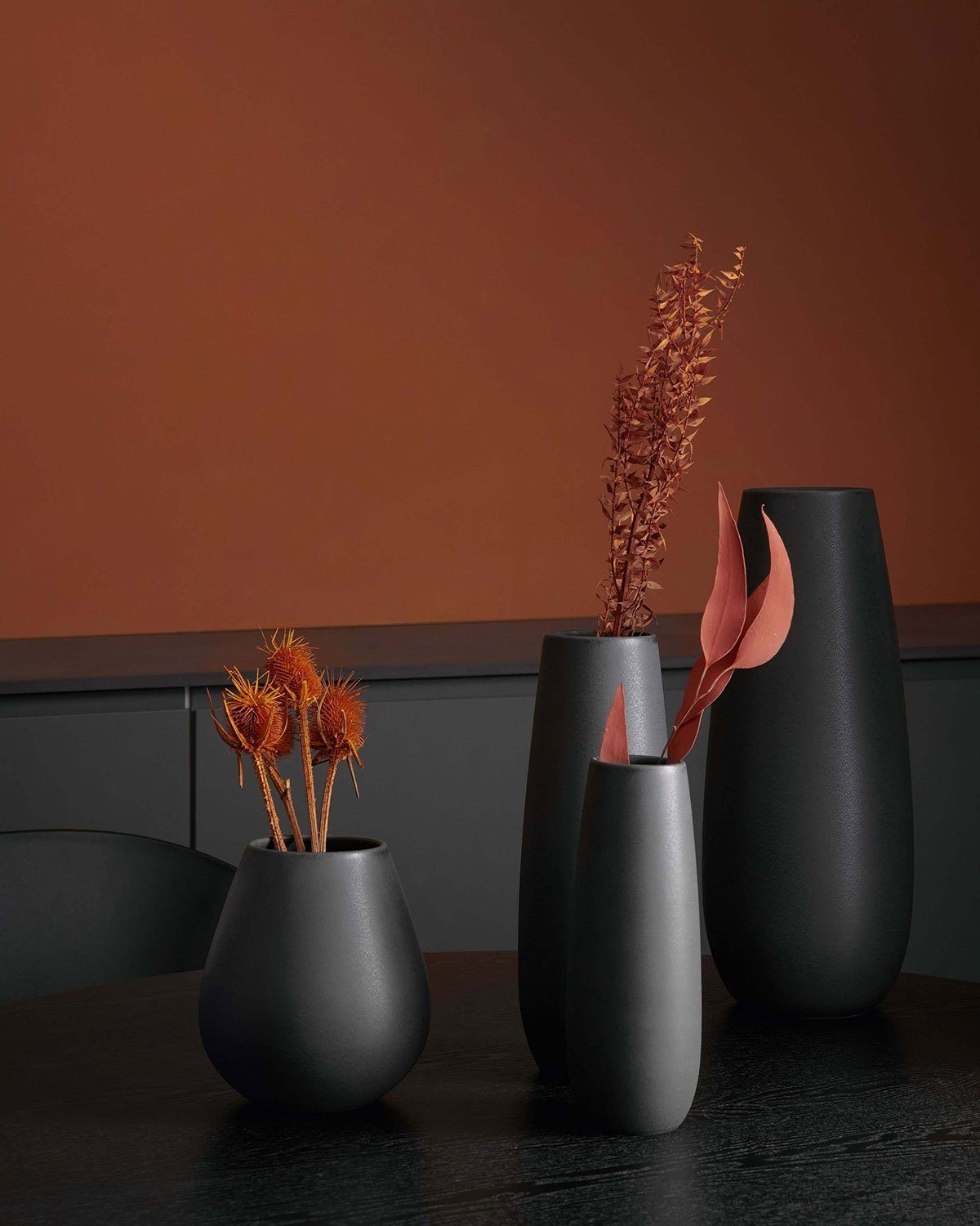 ASA SELECTION Dekovase Vase EASE, Schwarz, Ø 6 cm