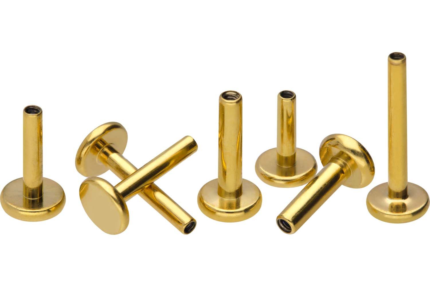 PIERCINGLINE Piercing-Set Titan Labret mit Innengewinde ohne Kugel (Labrets günstig online kaufen