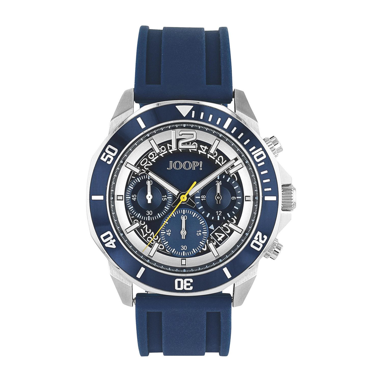 JOOP! Chronograph 2100488, Quarzuhr, Armbanduhr, Herrenuhr, Silikonarmband, analog, Jahr, Monat