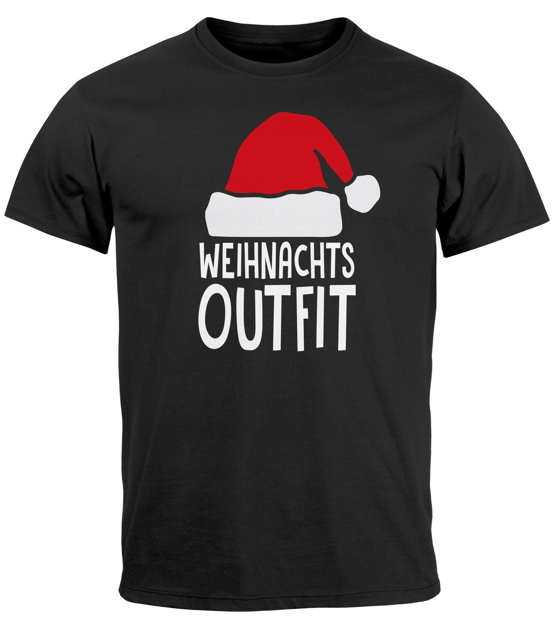 Print-Shirt Herren T-Shirt Aufschrift Weihnachtsoutfit Lustig Minimalistisch