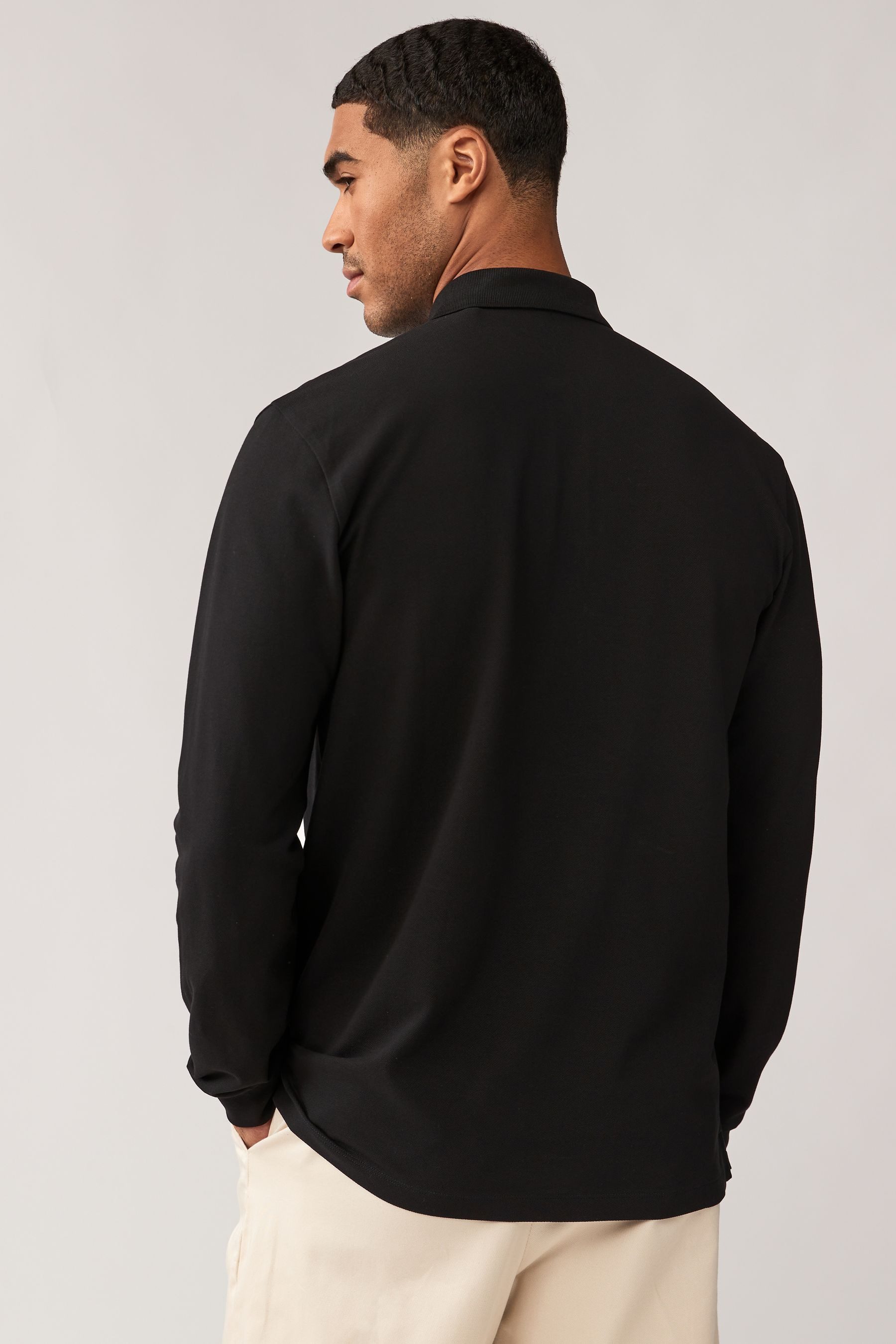 Next Langarm-Poloshirt Langärmeliges Pikee-Poloshirt (1-tlg) günstig online kaufen