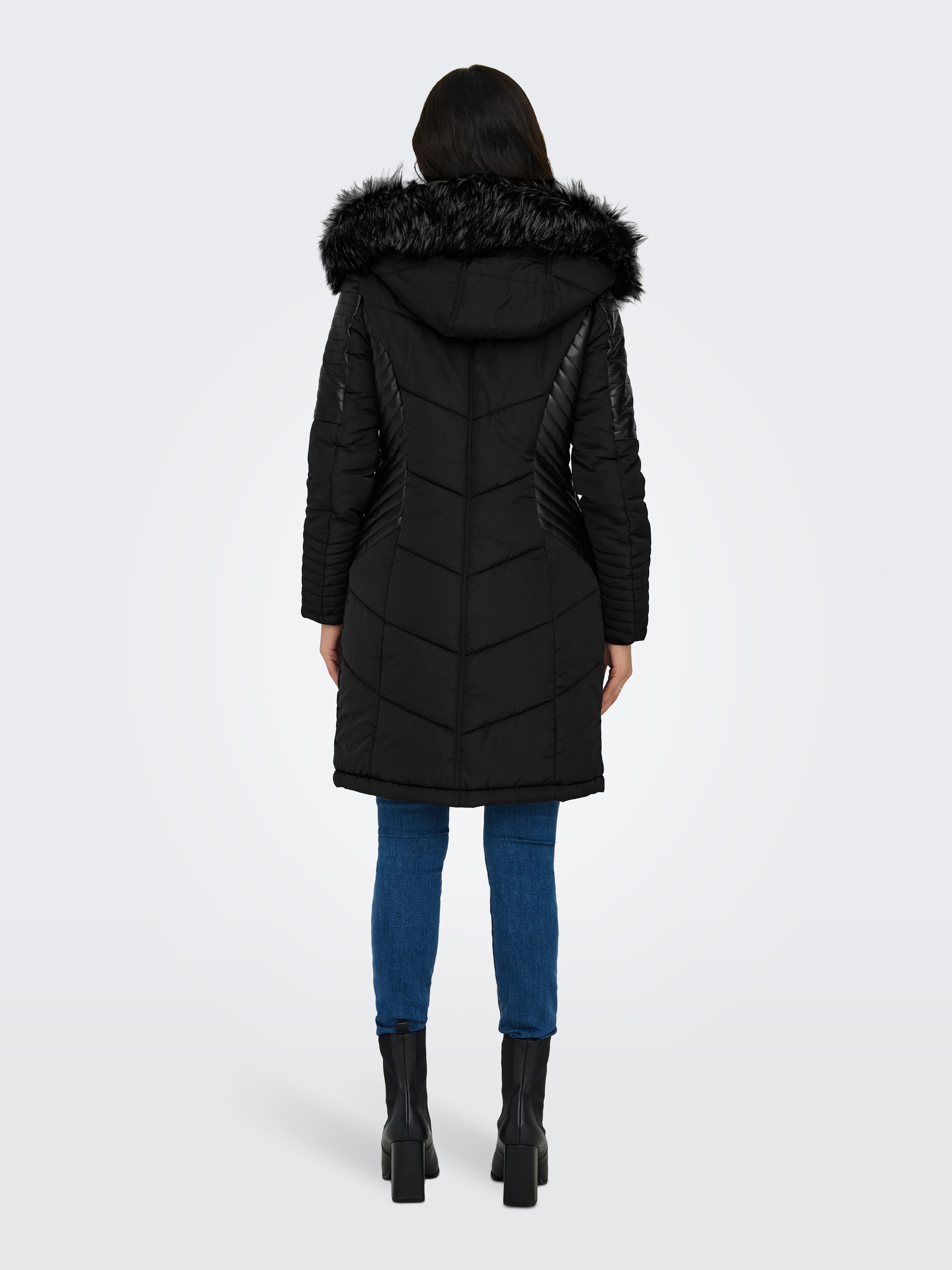 ONLY Steppmantel ONLNEWLINETTE FUR HOOD COAT OTW günstig online kaufen