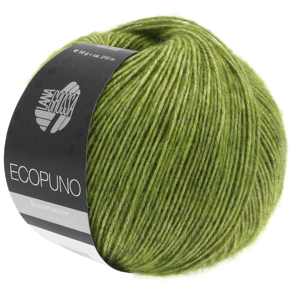 LANA GROSSA ECOPUNO Superweiches Netzgarn aus Baumwolle Häkelwolle, 215 m (72 % Baumwolle kombiniert mit Merino und feinem Alpaka, Superweiches Netzgarn aus Baumwolle, Merino & Alpaka), 50 g