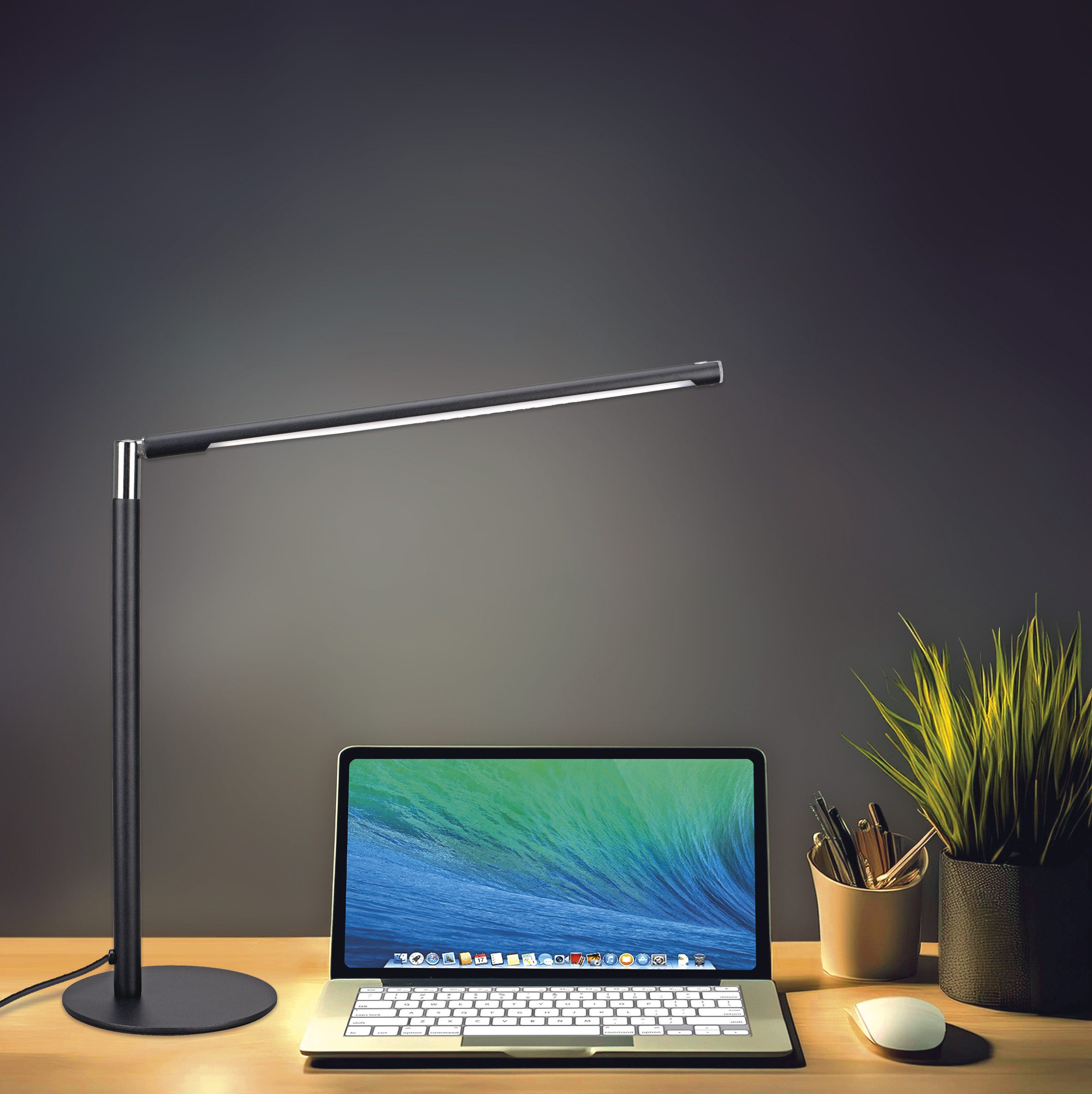 MeLiTec LED Schreibtischlampe LED-Schreibtischleuchte T186-2 schwarz mit Ch günstig online kaufen