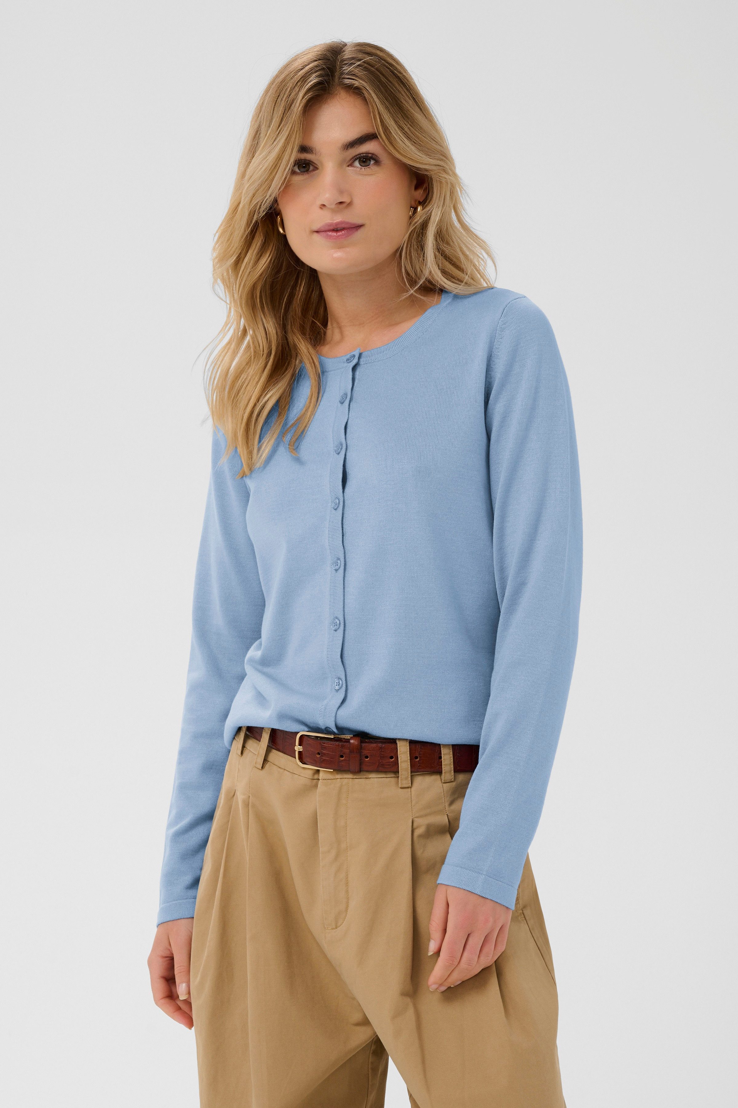 Saint Tropez Strickjacke A8661, MilaSZ R-Neck Cardigan Viskose Feinstrick, günstig online kaufen