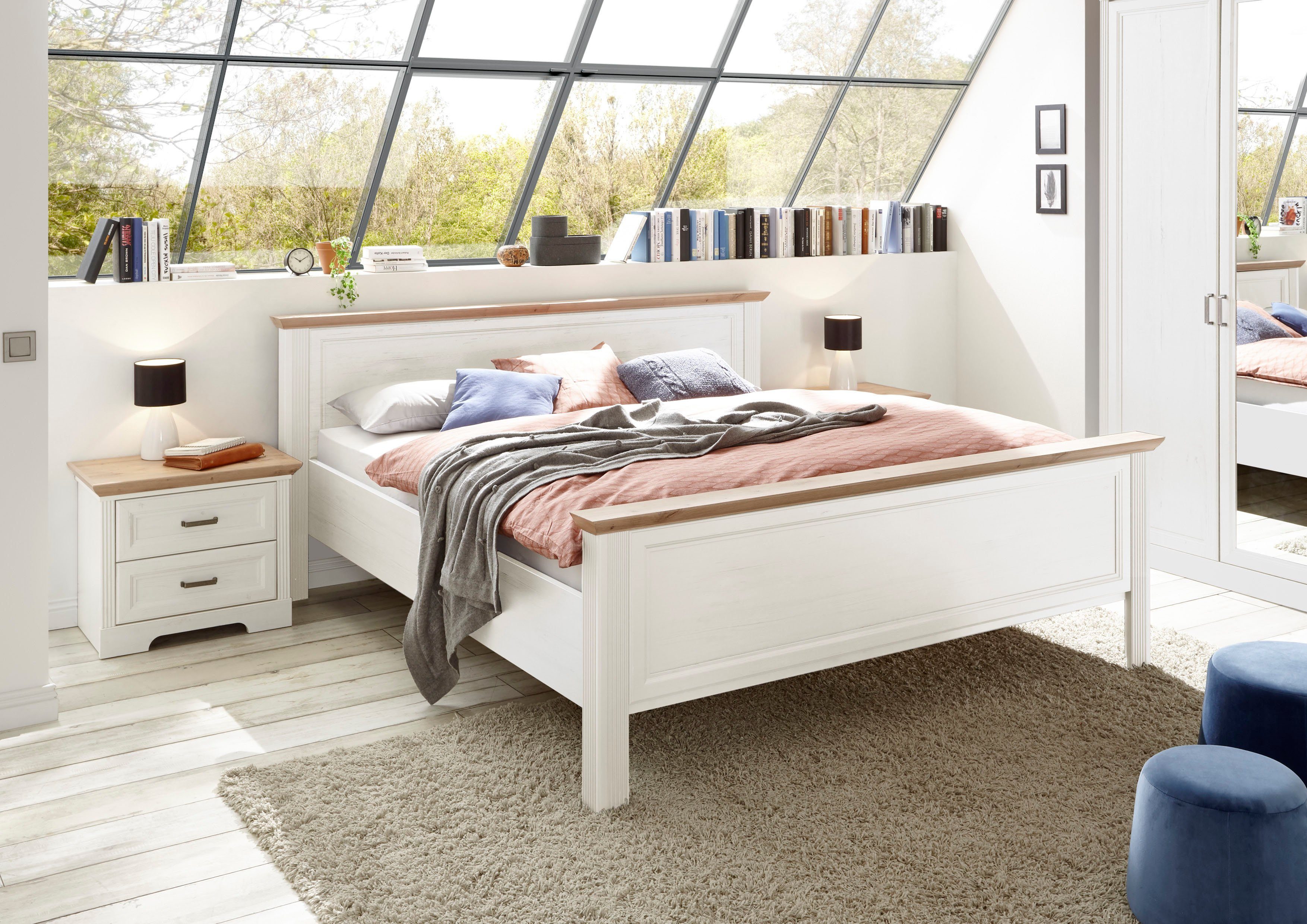 Bett »Jasmin«, im Landhaus Stil, Liegefläche 180x200cm ...