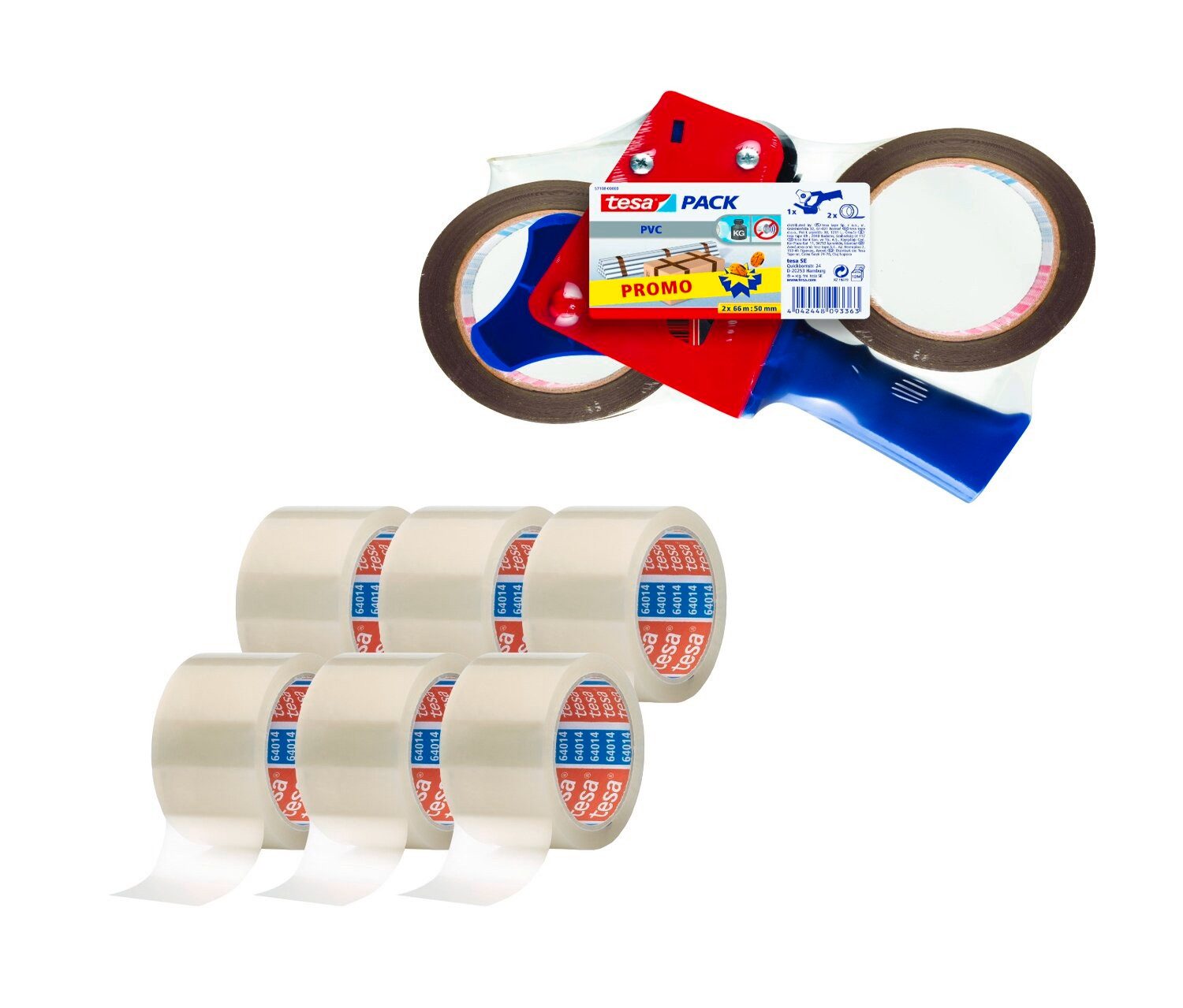 tesa Klebeband tesapack® Handabroller Set – inkl. 2 Rollen Extra Strong Pak günstig online kaufen