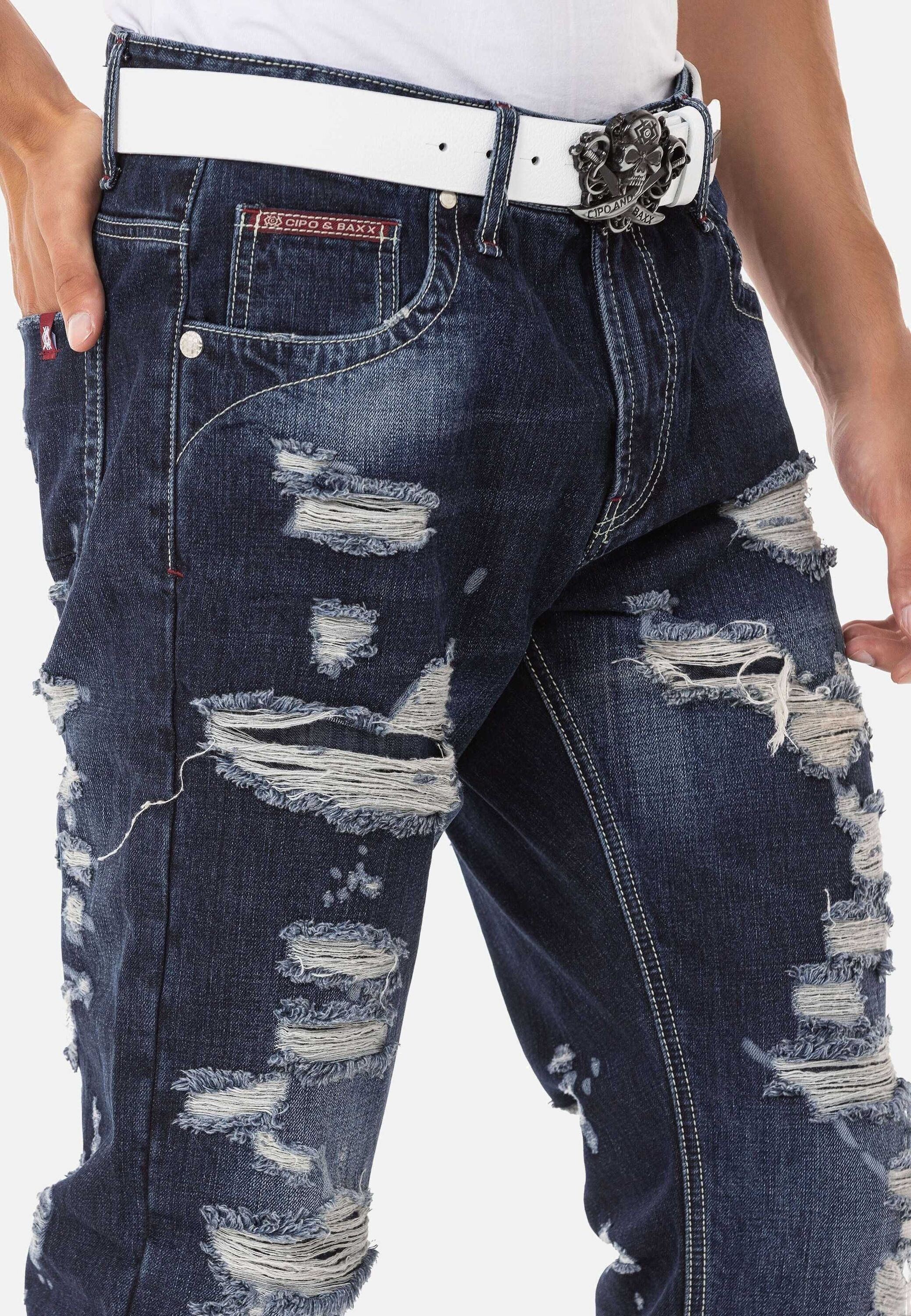 Cipo & Baxx 5-Pocket-Jeans Jeans Jeans im Destroyed Look