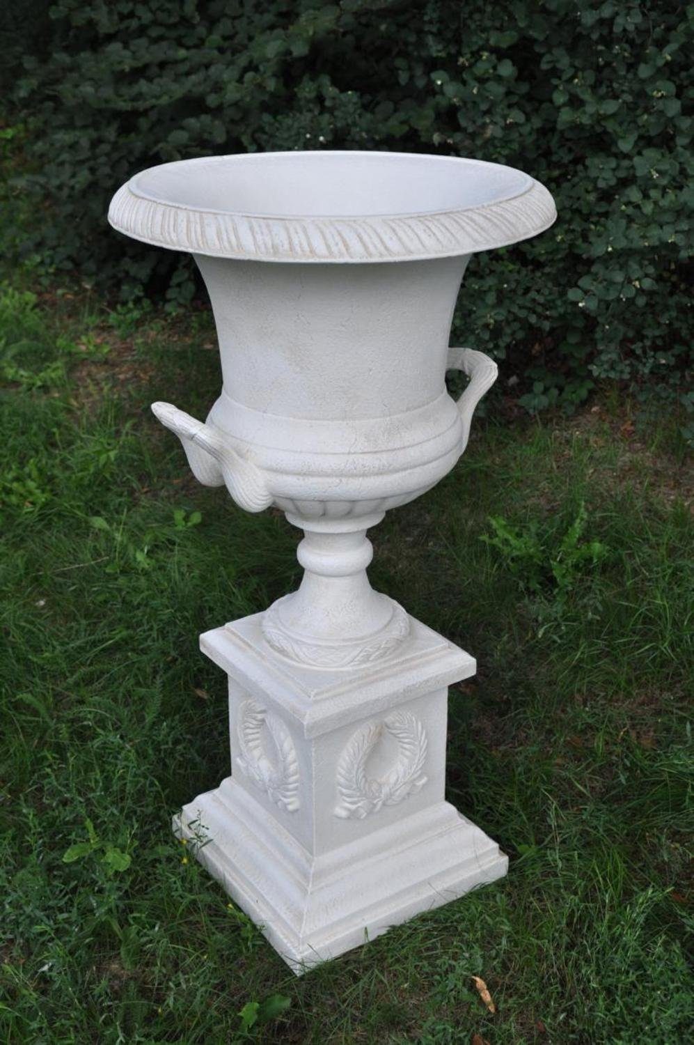 JVmoebel Skulptur Schale Vasen XXL auf Design Boden Vase der Säule Deko Topf Blumen
