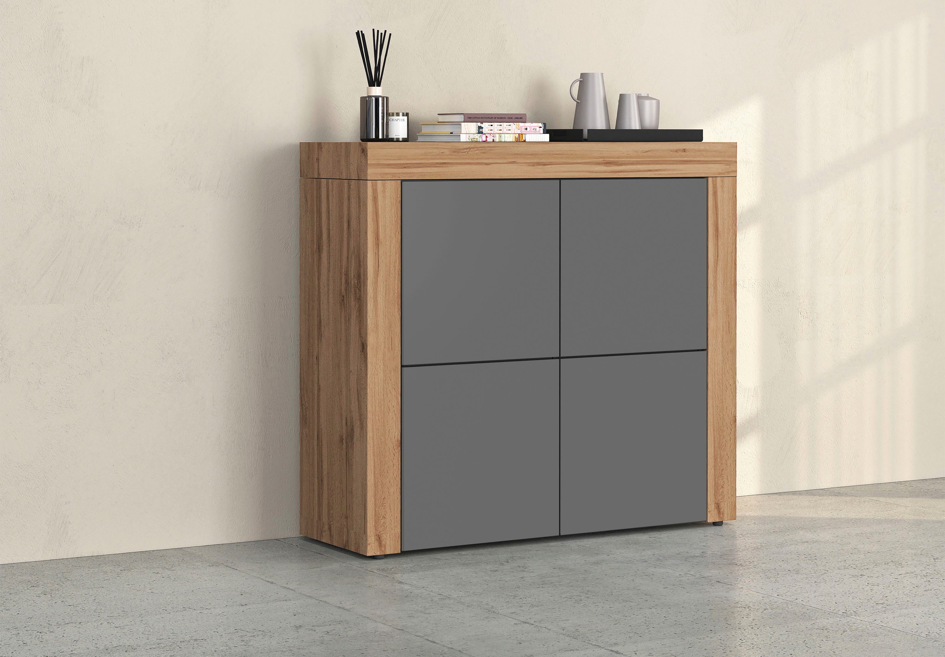 INOSIGN Highboard CHRONOS Breite 140 cm mit 4 Türen und 8 Fächer 'Made in I günstig online kaufen