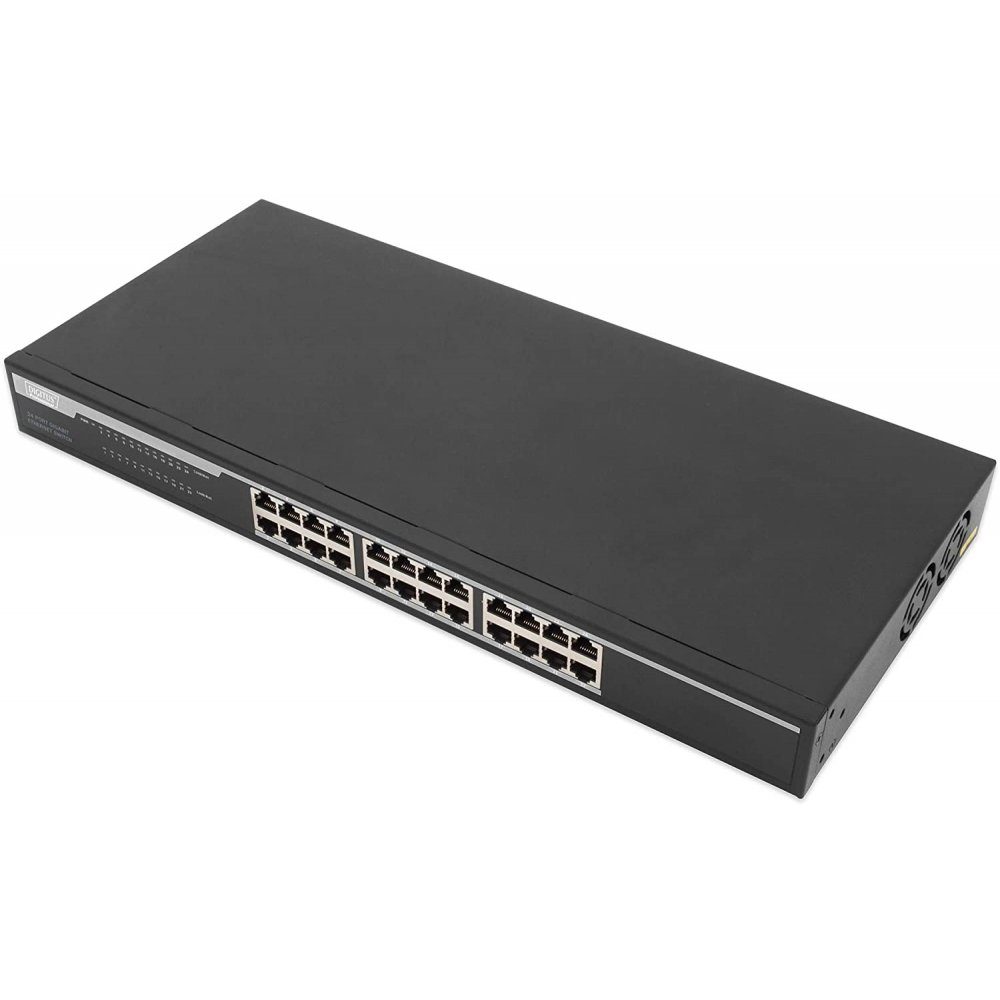 Digitus DN-80113 24-Port Gigabit - Desktop Switch - schwarz Netzwerk-Switch
