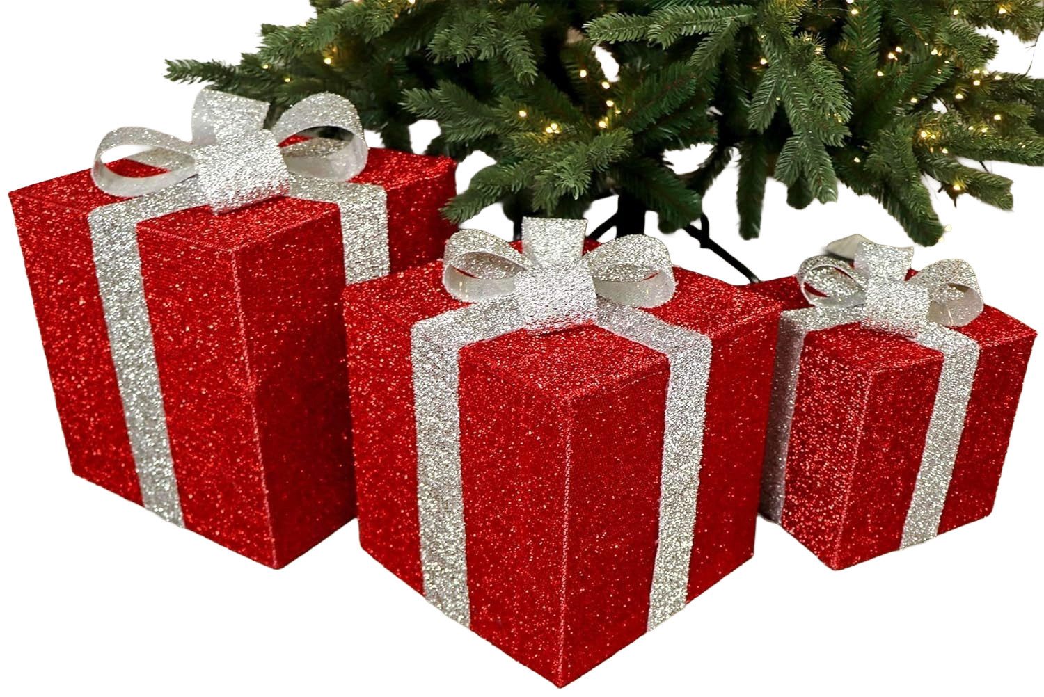 Gartenpirat LED Dekofigur Geschenkboxen mit Schleife 3er-Set Weihnachtsdeko günstig online kaufen