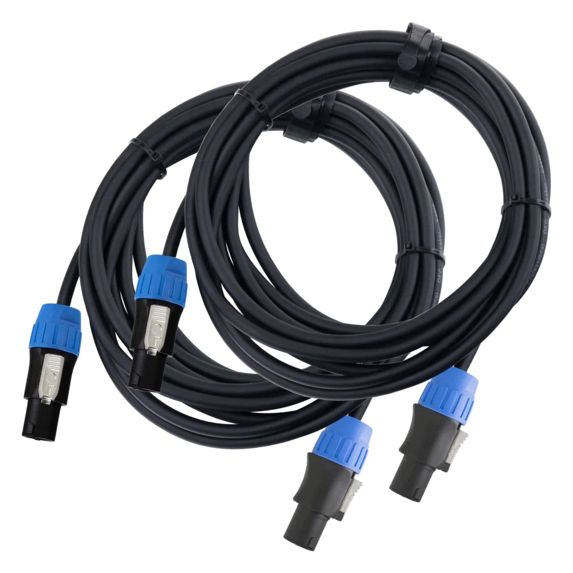 Pronomic BOXSP1-5 Lautsprecher Kabel 5 m Audio-Kabel, 2-Pol Speakon-kompatibel, (500 cm), Spannzangen-Zugentlastung, Niedrige Leiterkapazität