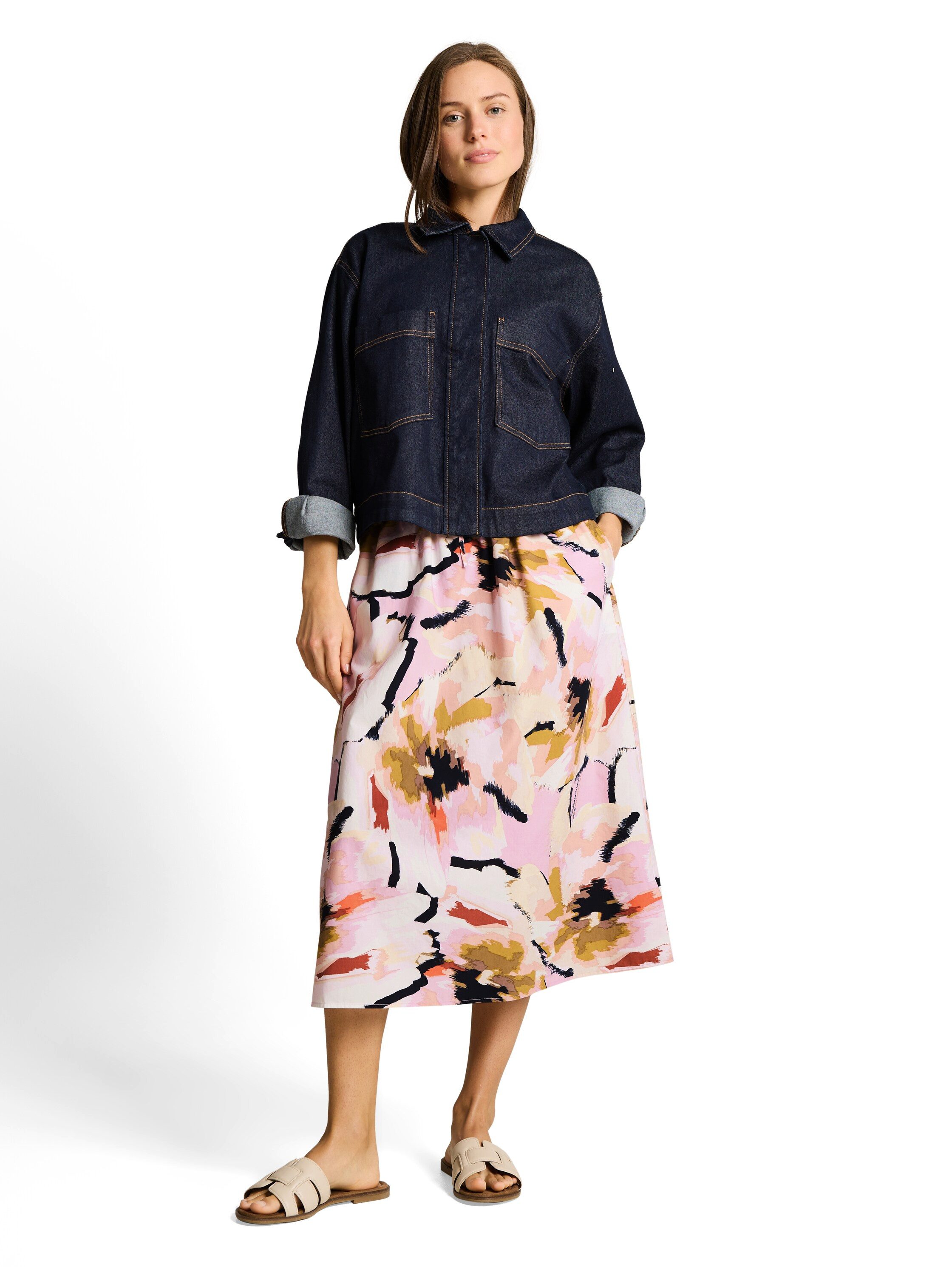 TOM TAILOR Webrock mit Gummizug und Bindeband