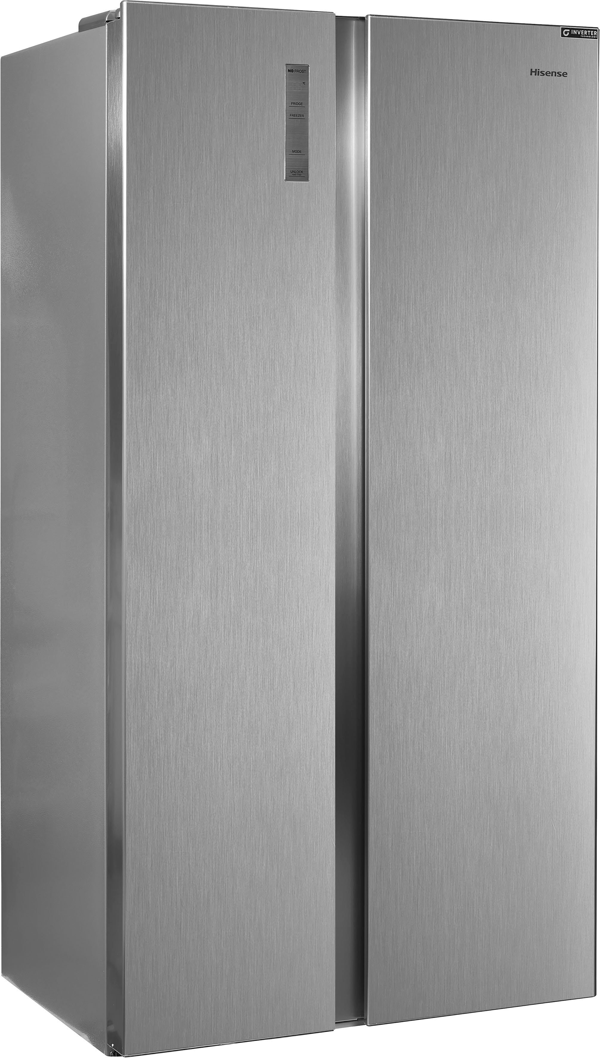 grau Side-by-Side hoch, 178,6 cm RS677N4ACC, 91 Hisense cm breit