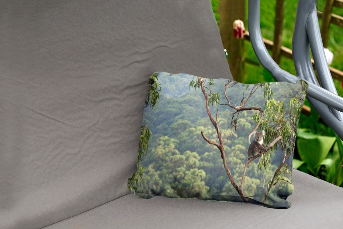 Wald einem in MuchoWow Koala Australien, Outdoor-Dekorationskissen, Dekokissen auf Baum Dekokissenbezug, im Kissenhülle Polyester,