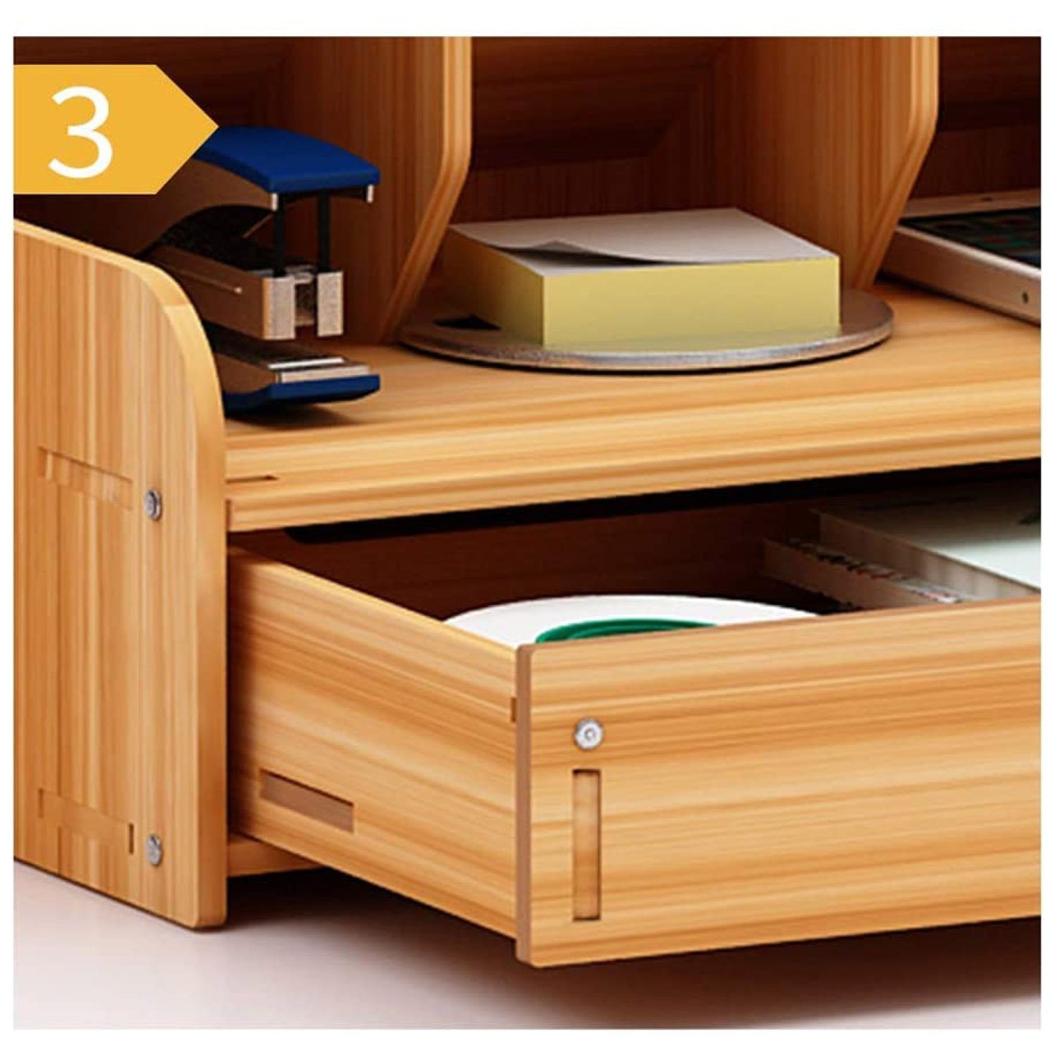 Holz, multifunktionale aus Schreibtisch-Organizer Kirsche zggzerg Regal-Schreibtisch Schublade