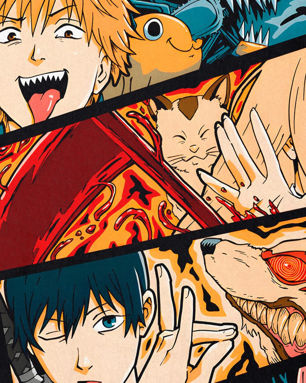 style3 T-Shirt Devil Hunters denji anime manga chainsaw man hunter günstig online kaufen