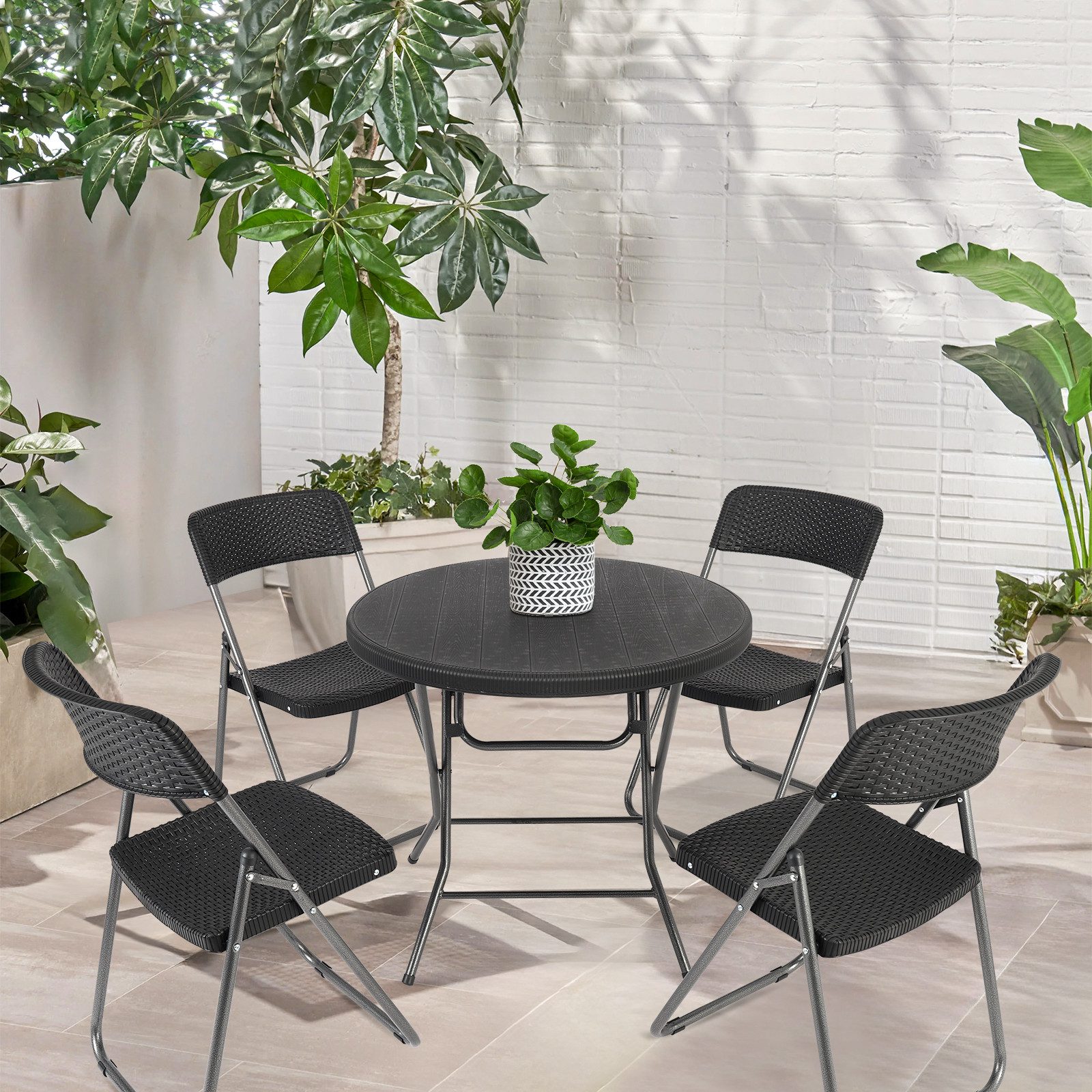 Sekey Garten-Essgruppe 5-teilig Essgruppe Gartenmöbel-Set für günstig online kaufen