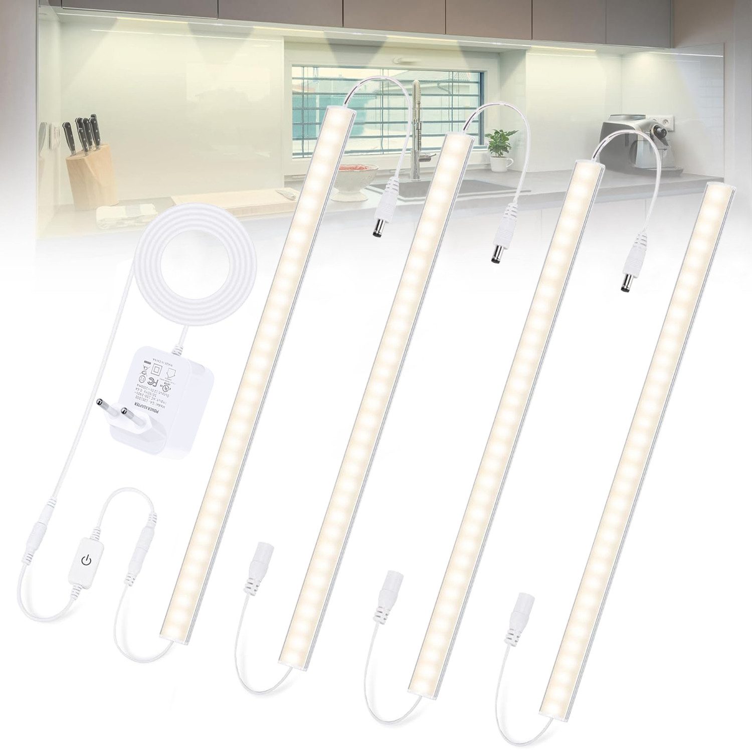 LED Unterbauleuchte LED Dimmbar Lichtleiste Schranklicht Küchenlicht Unterbau Beleuchtung