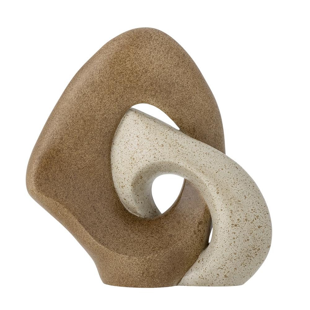 Bloomingville Dekofigur Esad Deko, Braun, Polyresin, L20,5xH21,5xW8 cm, Skulptur, Nordisches Design, Matt, Naturlook, Wohnaccessoire