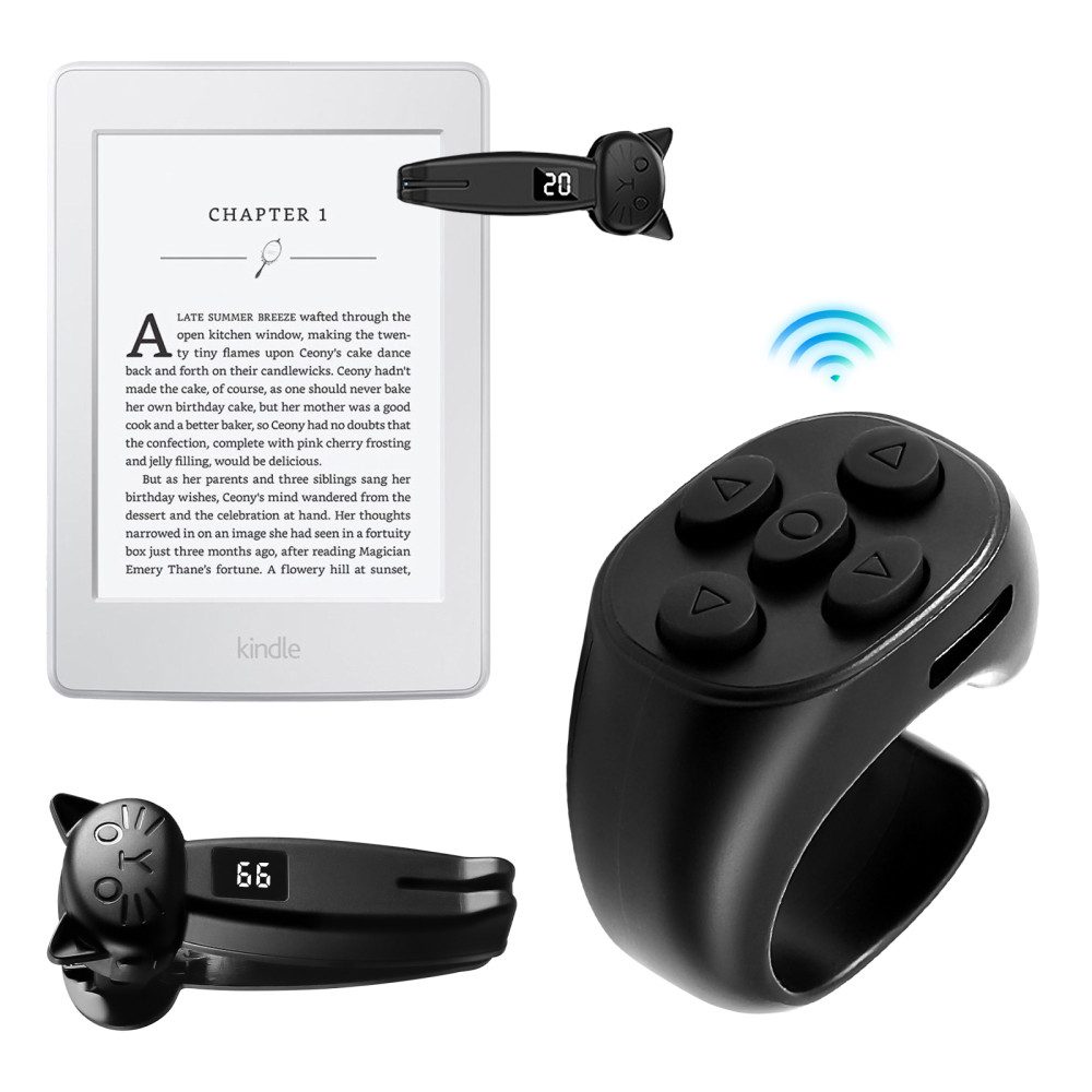 i@home Funkfernsteuerung zum Umblättern von Seiten, für Kindle, Kamerafernauslöser,iPad, iPhone, Tablets, E-Book-Lesen
