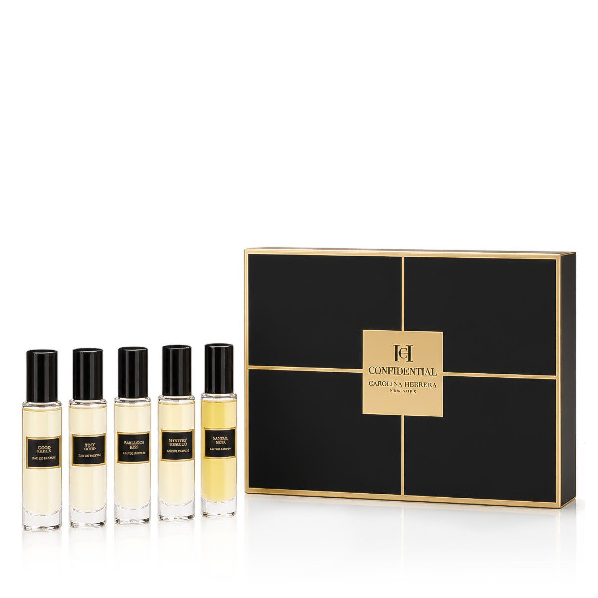 Carolina Herrera Duft-Set Mystery Tobacco,Gold Incense,Sandal Ruby,Stallion Leather
