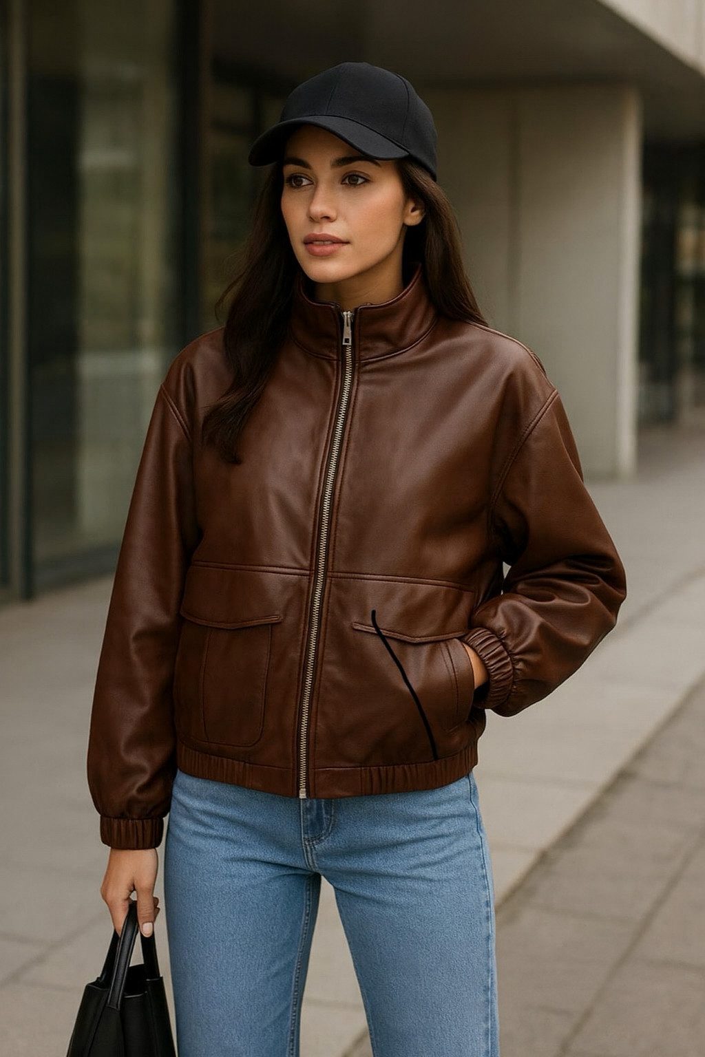 Worldclassca Lederimitatjacke Worldclassca Oversized Kunstleder Jacke günstig online kaufen