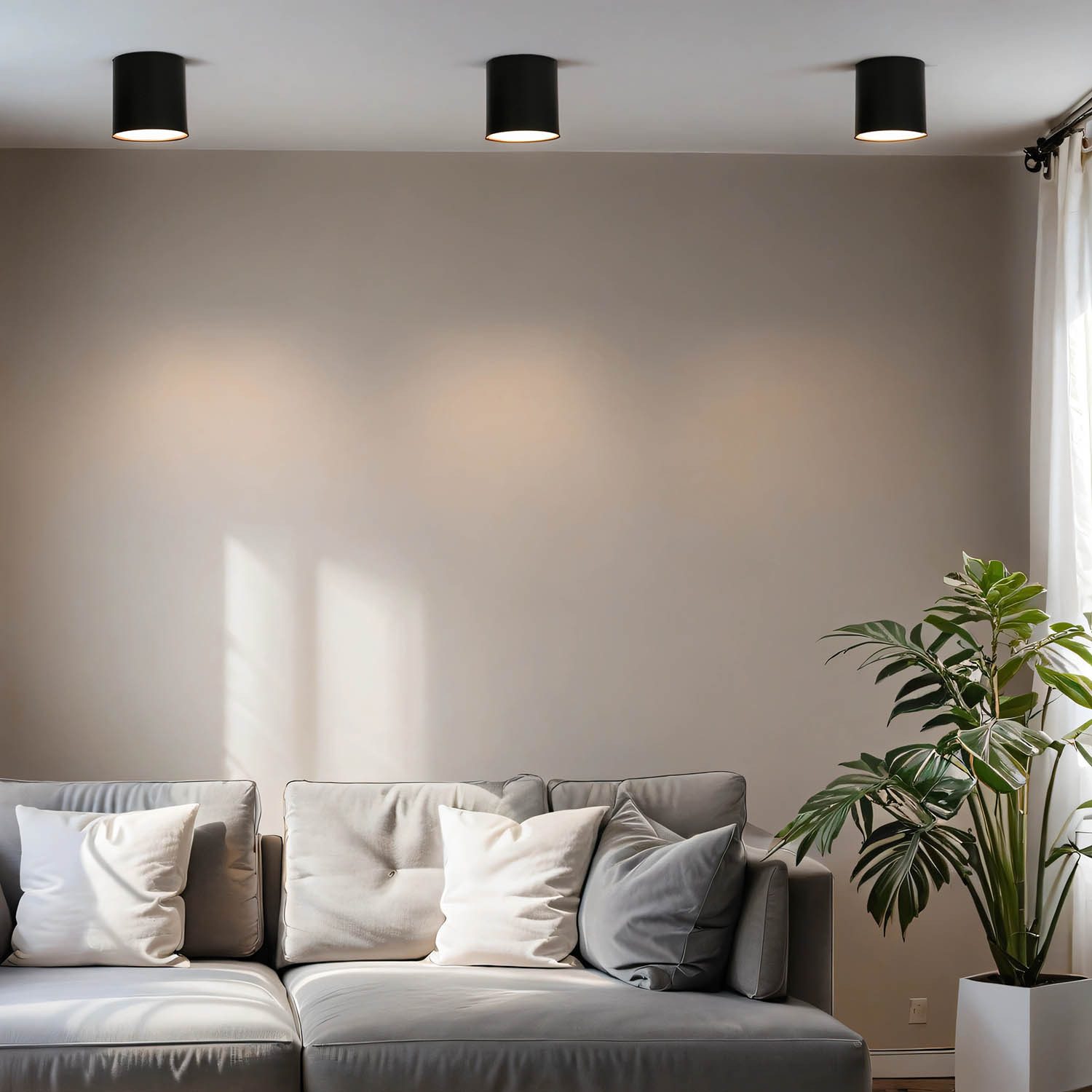 Licht-Erlebnisse Deckenleuchte POINT, ohne Leuchtmittel, Spot Lampe Schwarz günstig online kaufen