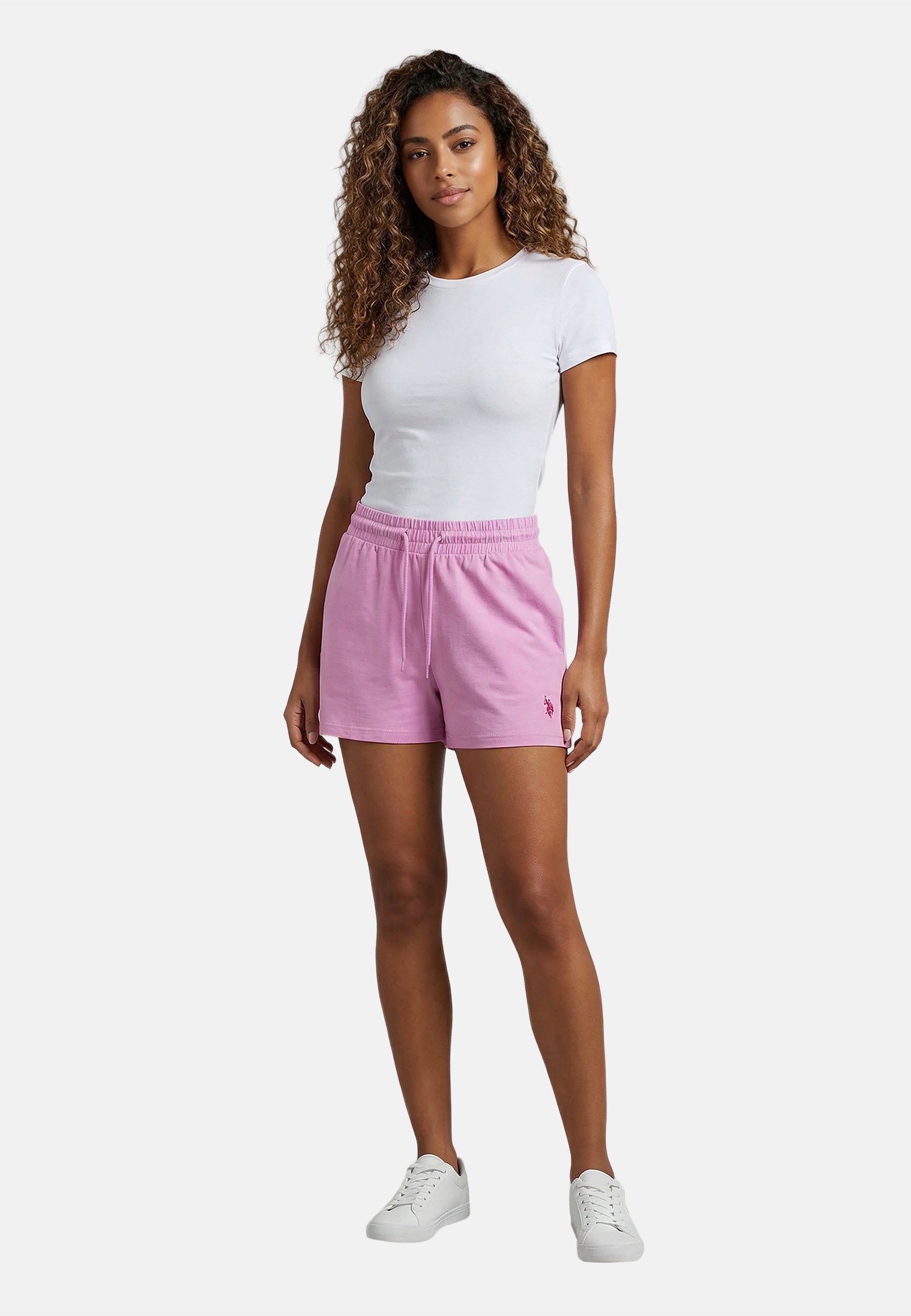 U.S. Polo Assn. Shorts USGwendolyne - Baumwoll Sweatshorts mit Stretch und Kordelzug Sportliche Baumwoll-Shorts mit elastischem Bund und Logo