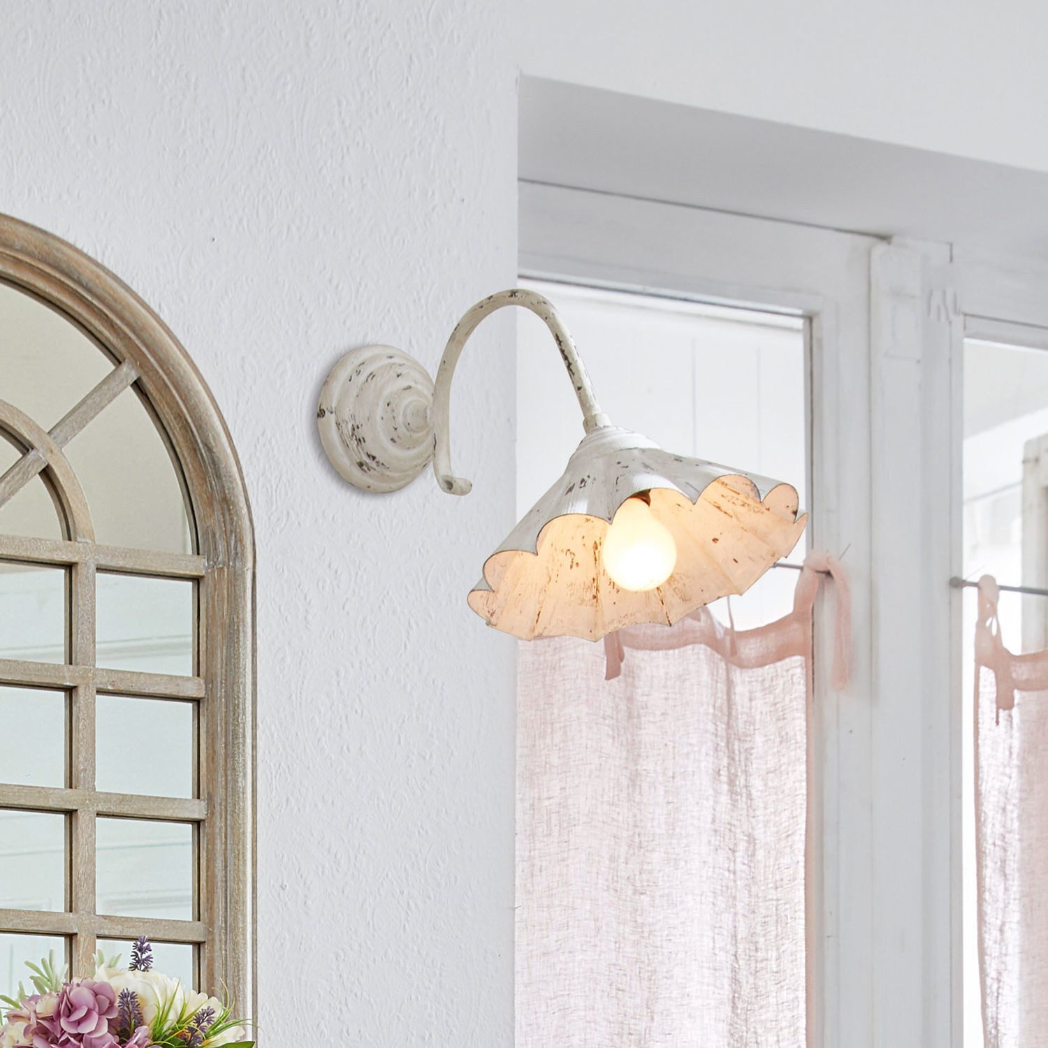 Mirabeau Wandleuchte Wandlampe Tiara antikcreme günstig online kaufen