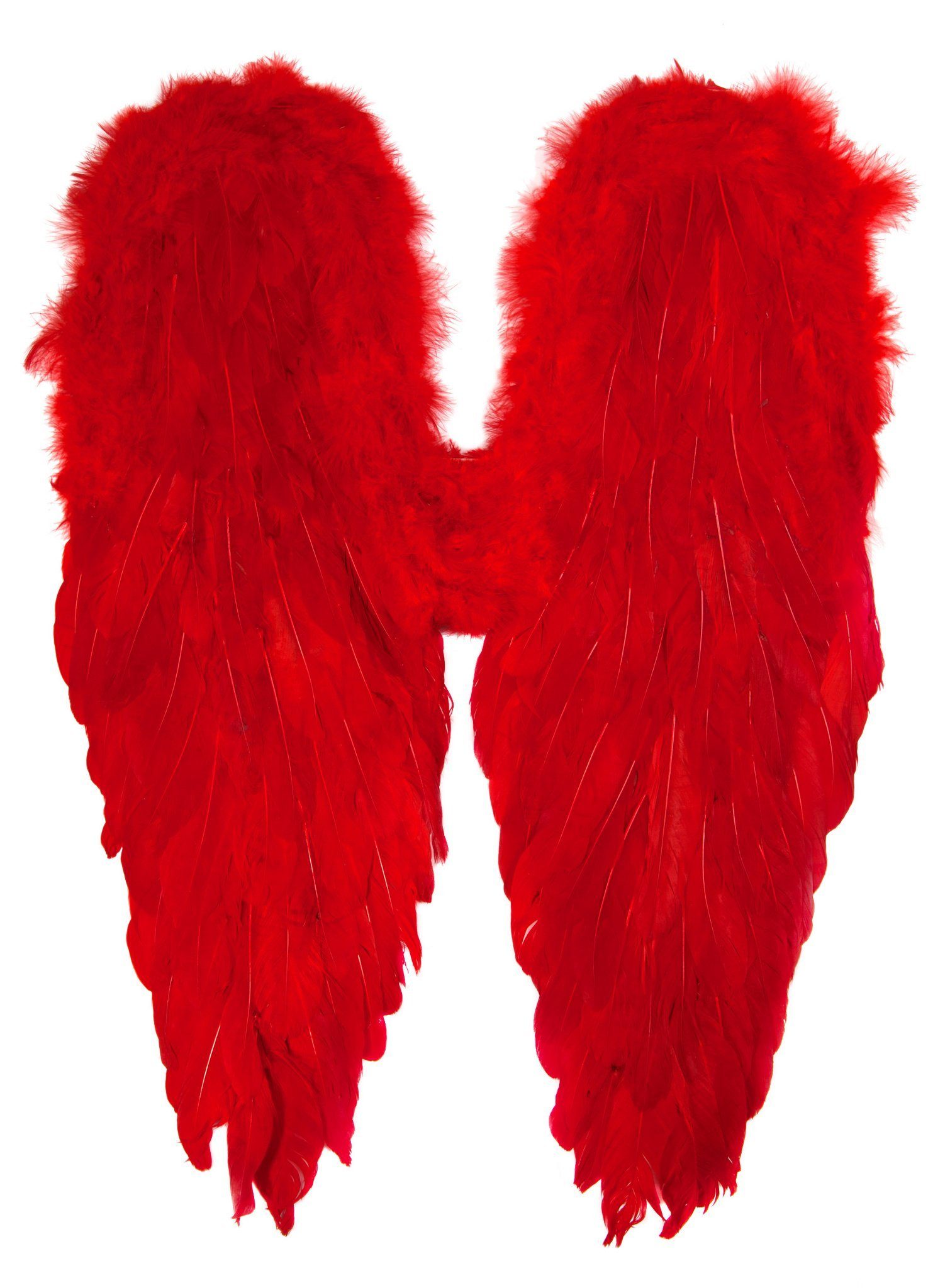 Metamorph Kostüm Rote Flügel Federn, Imposante Federflügel für Elfen,  Dämonen und Engel Kostüme