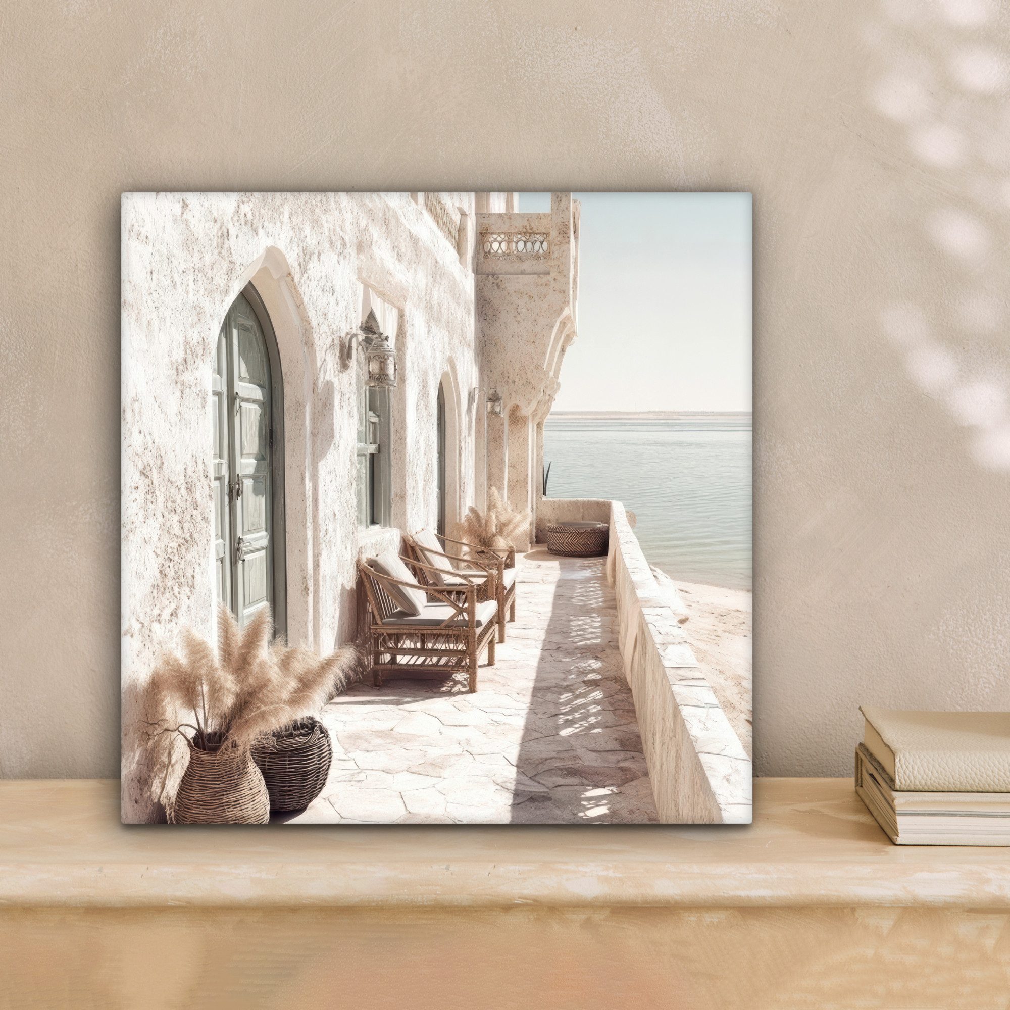 OneMillionCanvasses® Leinwandbild Terrasse - Stühle - günstig online kaufen