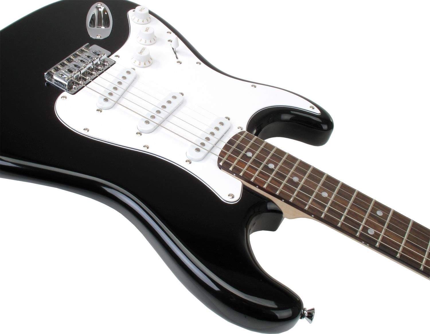 Rocktile E-Gitarre Pro ST3 Linkshänder elektrische Gitarre, ST-Sytle, Spar-Set, inkl. Gigbag, Kabel, Plektren, Schule & Saiten, Lefty Gitarre - 3 Single Coil To – Bild 3 von 5
