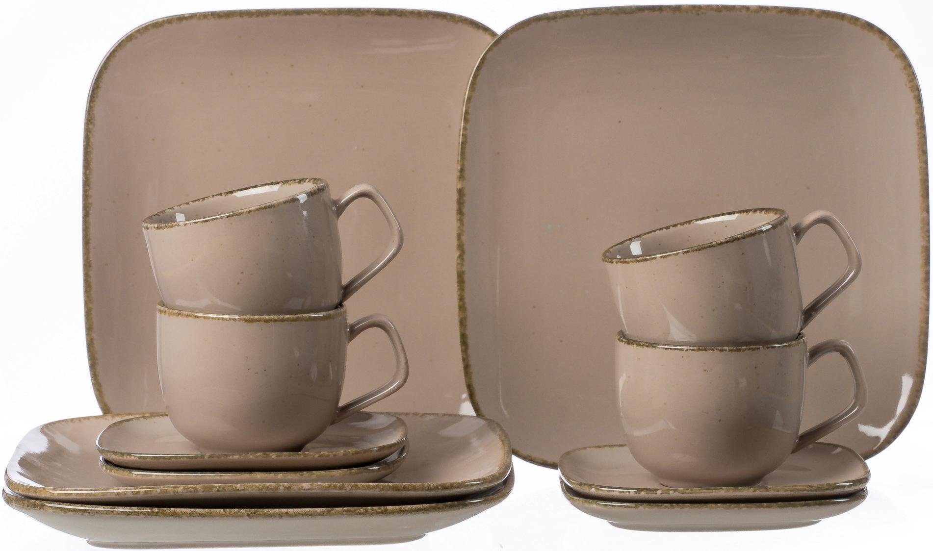 Ritzenhoff & Breker Кофейный сервиз Geschirr-Set, Service CASA (12-tlg), 4 Personen, Porzellan, 12 Teile, für 4 Personen