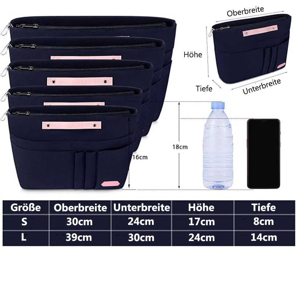 Coonoor Taschenorganizer Handtaschen Organizer mit Reißverschlusstasche, günstig online kaufen