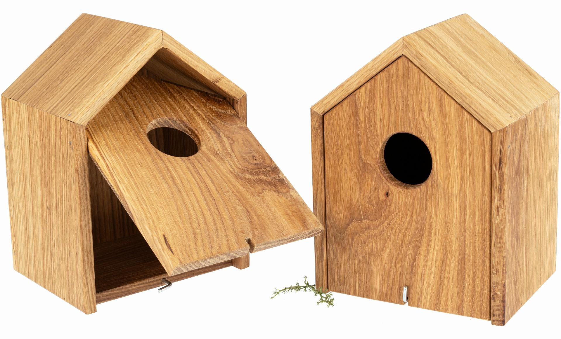 Holz Frank Nistkasten Schlichter Handgefertigter Nistkasten aus geöltem Eichenholz