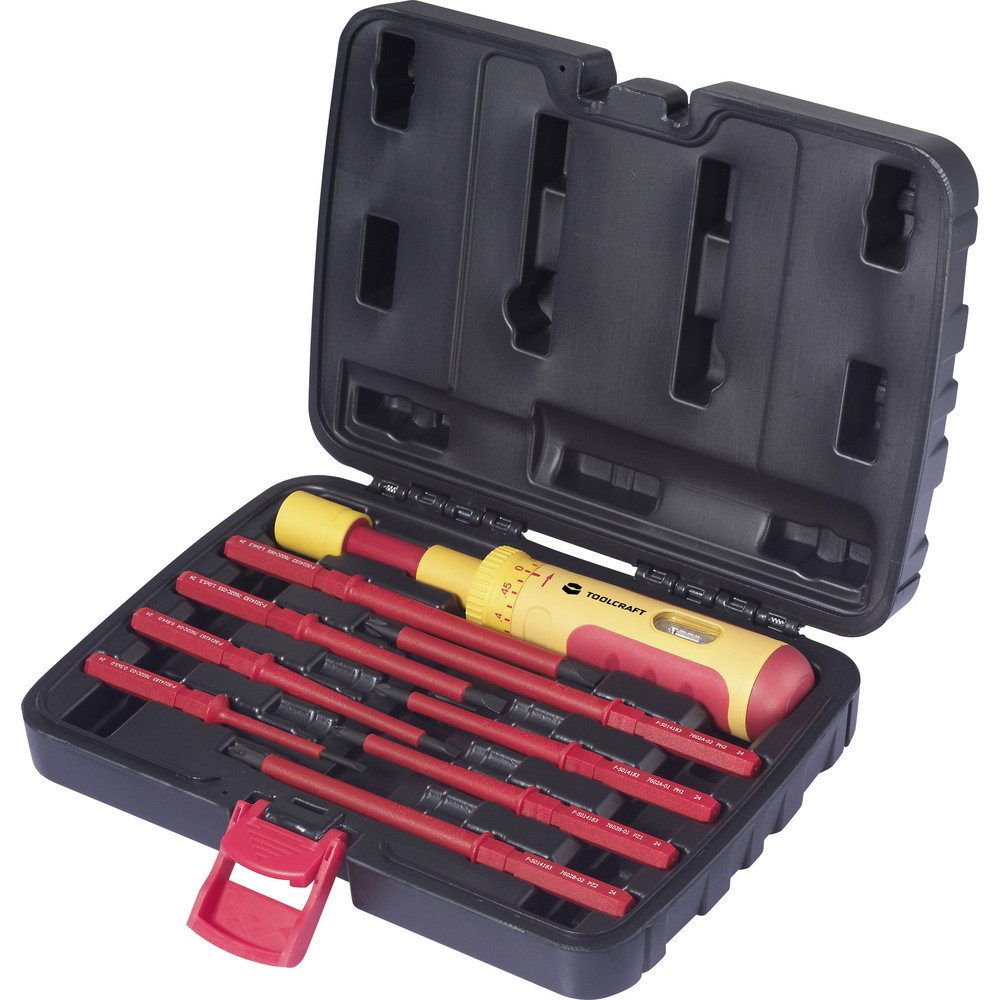 TOOLCRAFT Schraubendreher TOOLCRAFT 0.5-3 Nm VDE, Elektriker Drehmoment-Schraubendreher-Set 9tei