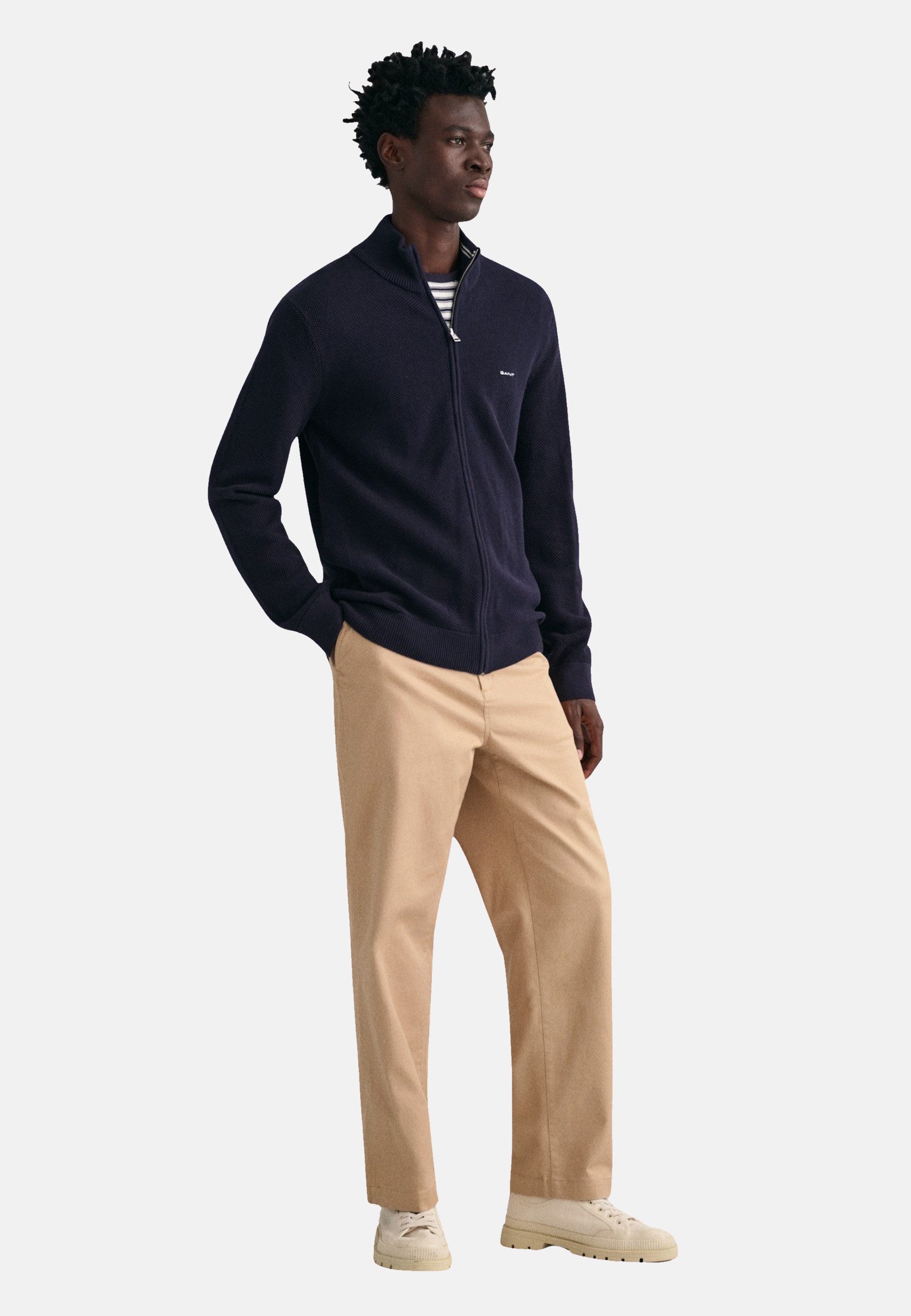 Gant Cardigan Strickjacke Cardigan Reißverschluss (1-tlg)