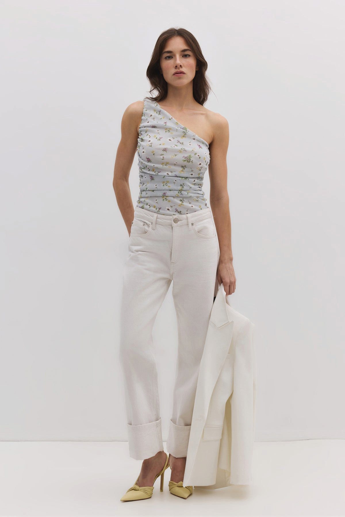 No Matter What Kurzarmbody Asymmetrischer Body mit Druckknöpfen