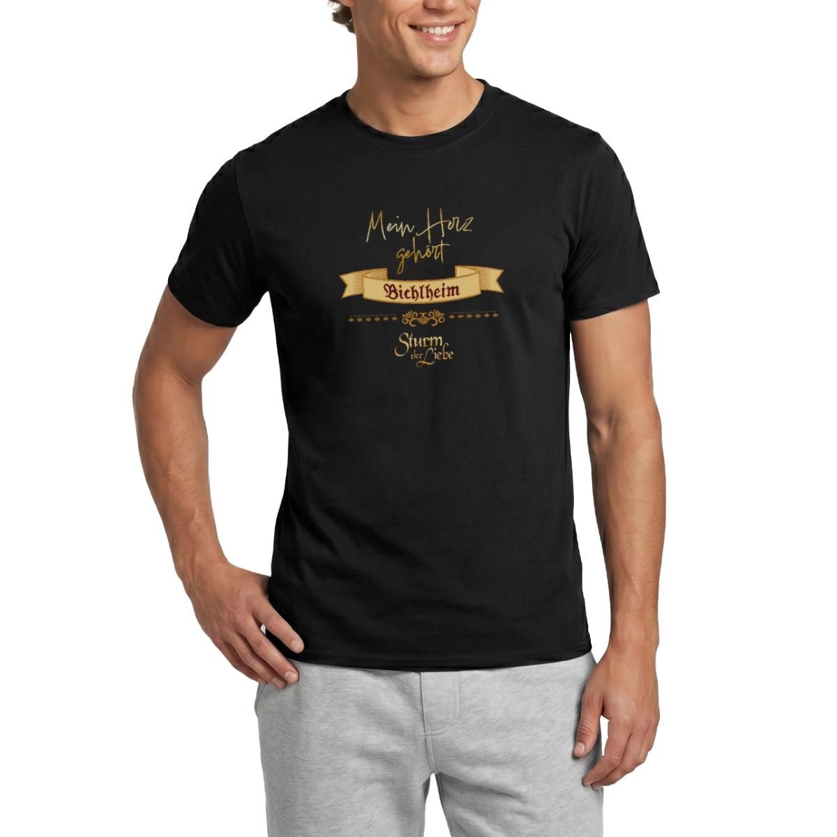 Spreadshirt T-Shirt Sturm Der Liebe Mein Herz Gehört Bichlheim Männer T-Shirt (1-tlg)
