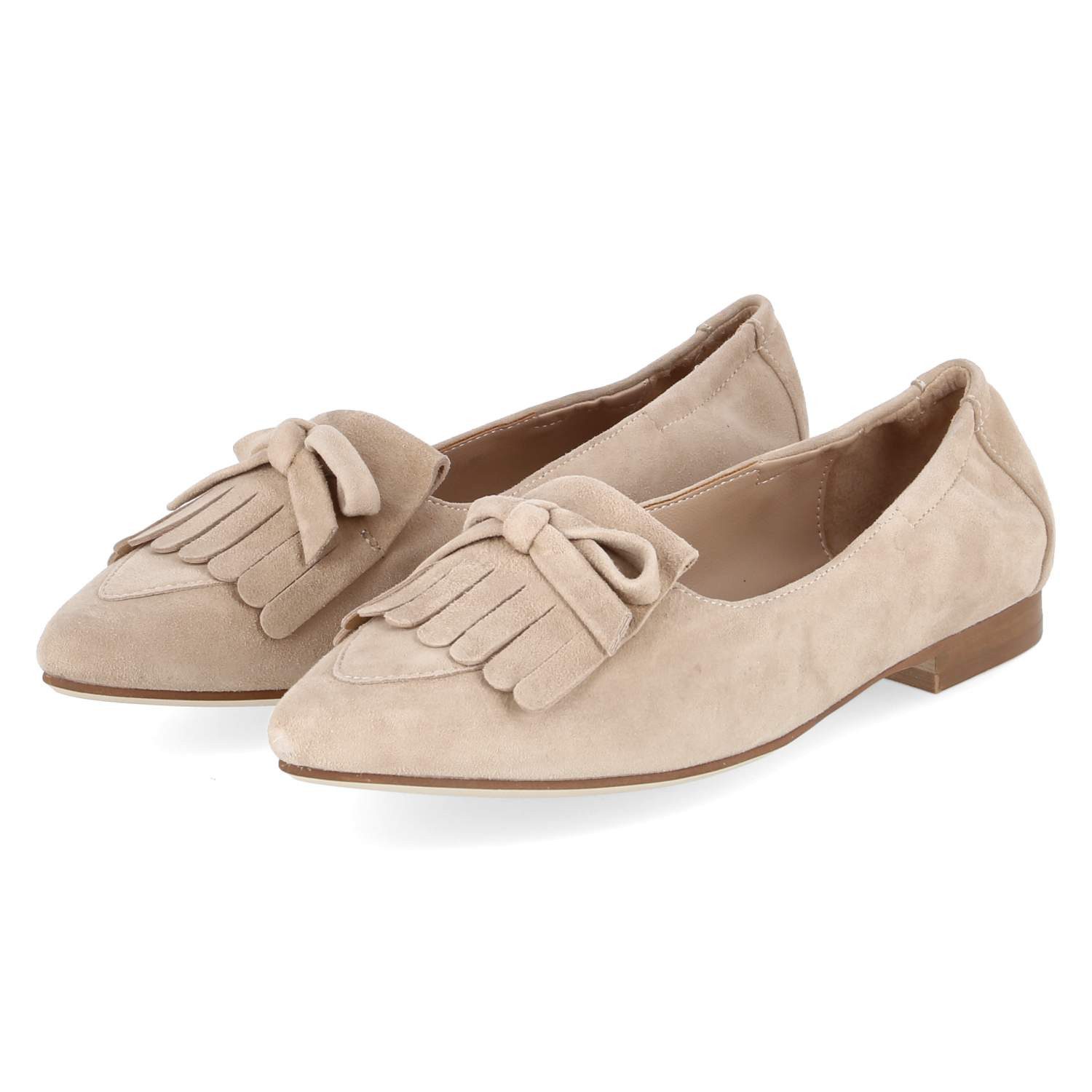 Kaerlek Kaerlek Jeanine 05 Desert Damen Rauleder beige Ballerina