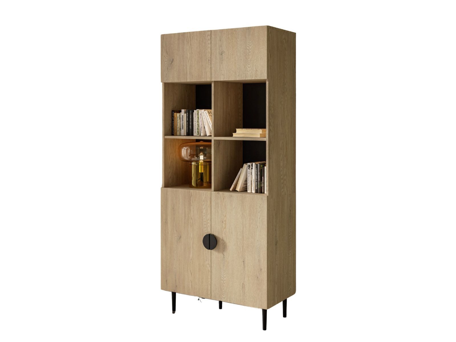 Compleo Bücherregal 80 cm breit OSI, Vitrine modern eiche cremona, Modern Schlafzimmer