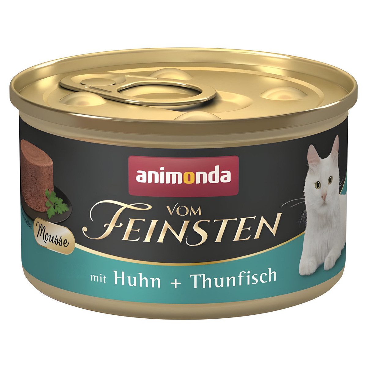Animonda vom Feinsten Adult mit Huhn & Thunfisch 85 g - 12 Stück, Nassfutter für: Katze